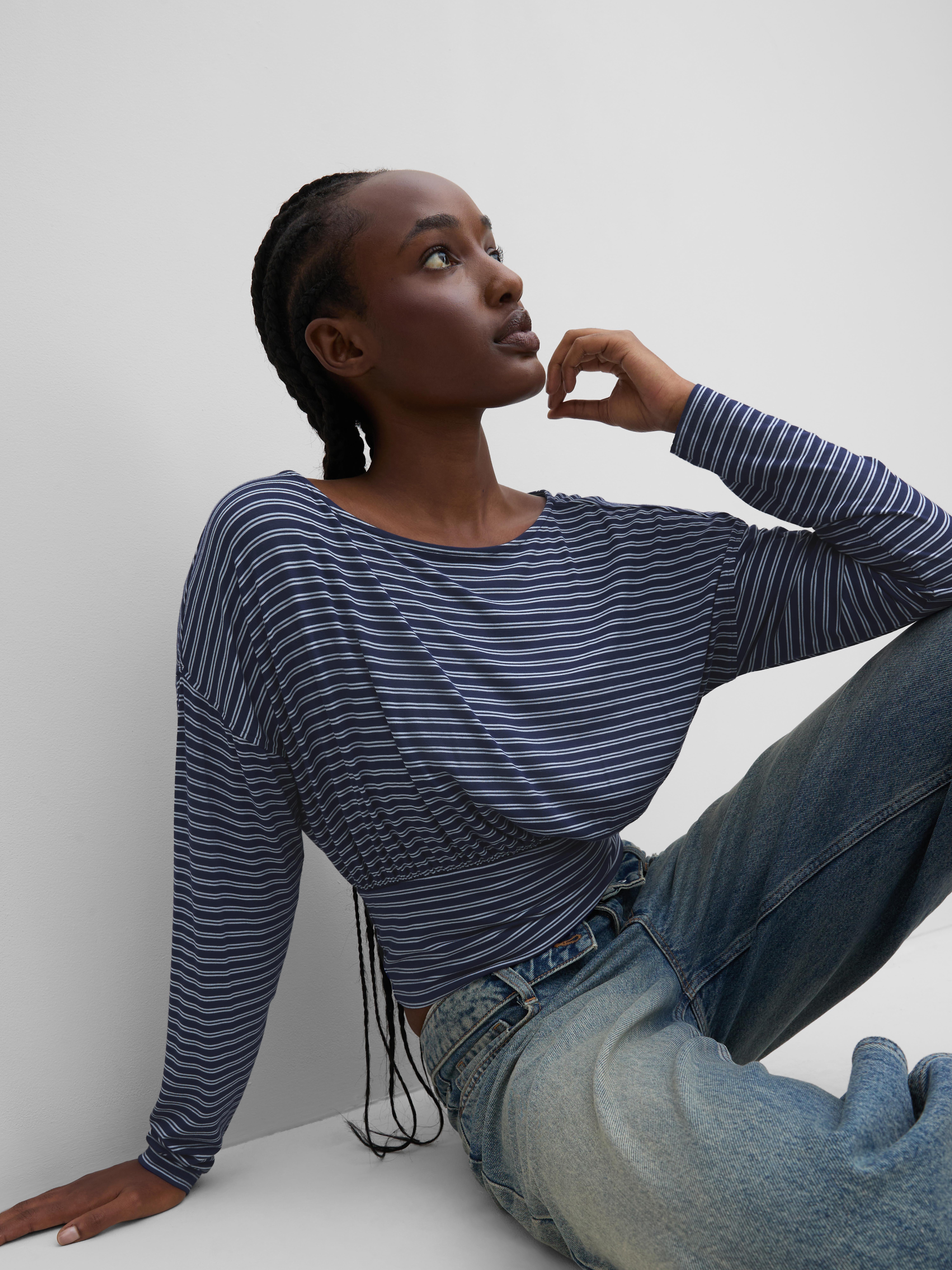 Womens; Dark Green The Primark Scene | Striped Off The Shoulder Batwing ...