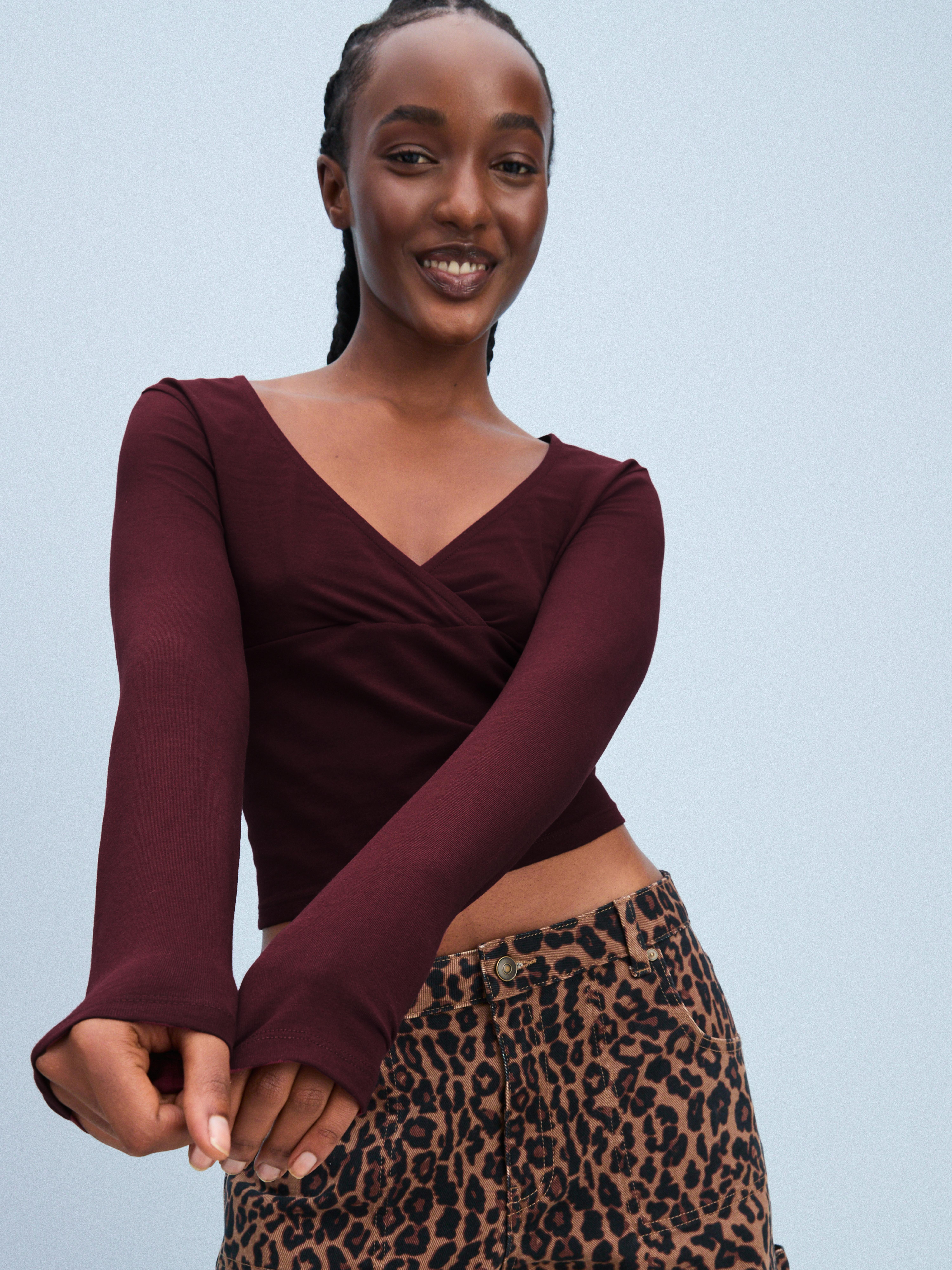 The Primark Scene | Cropped Long-Sleeve Wrap Top