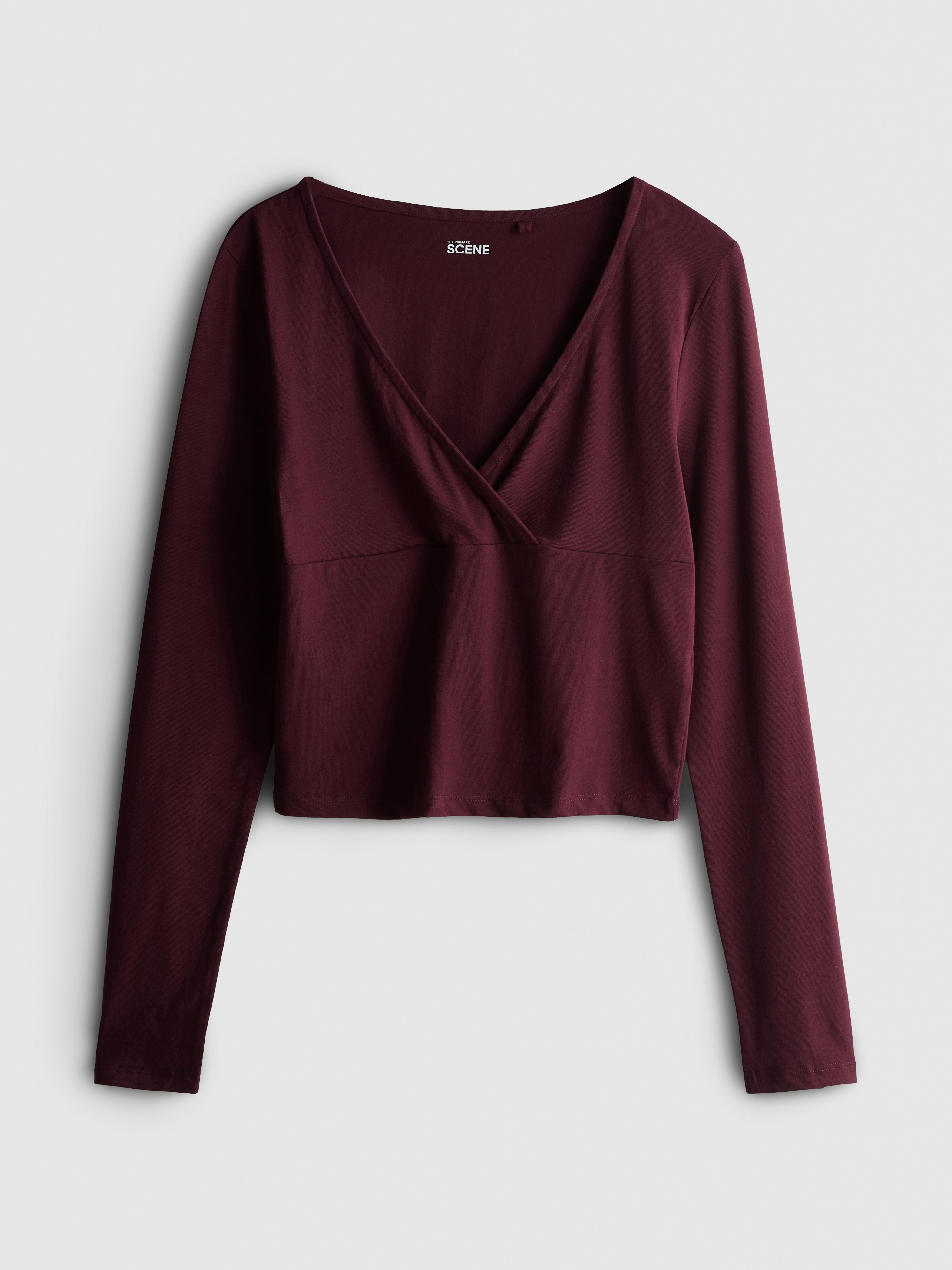 The Primark Scene | Cropped Long-Sleeve Wrap Top