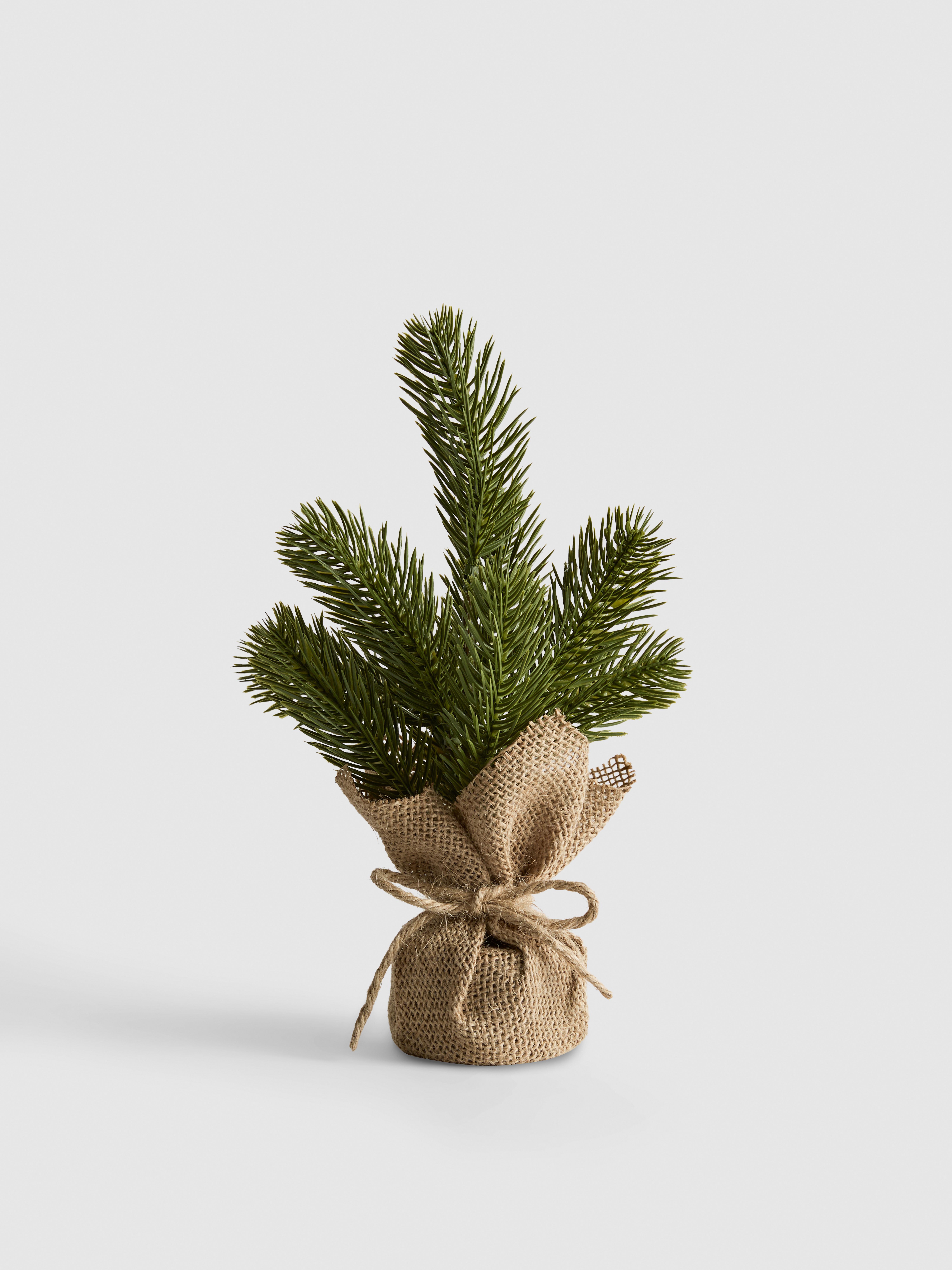 Árvore Natal artificial mini embrulho Natural