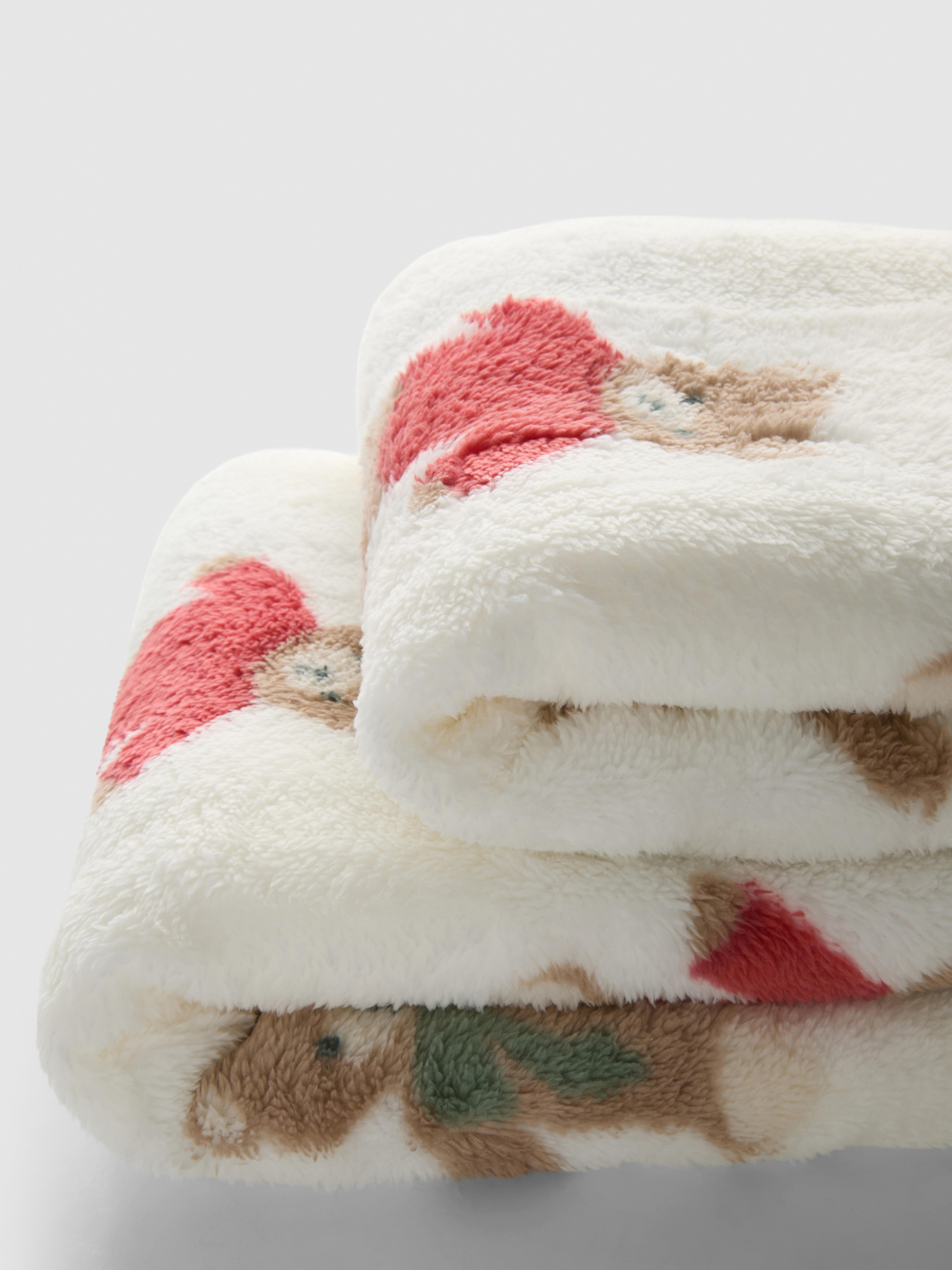Couverture de Noël à motif ourson
