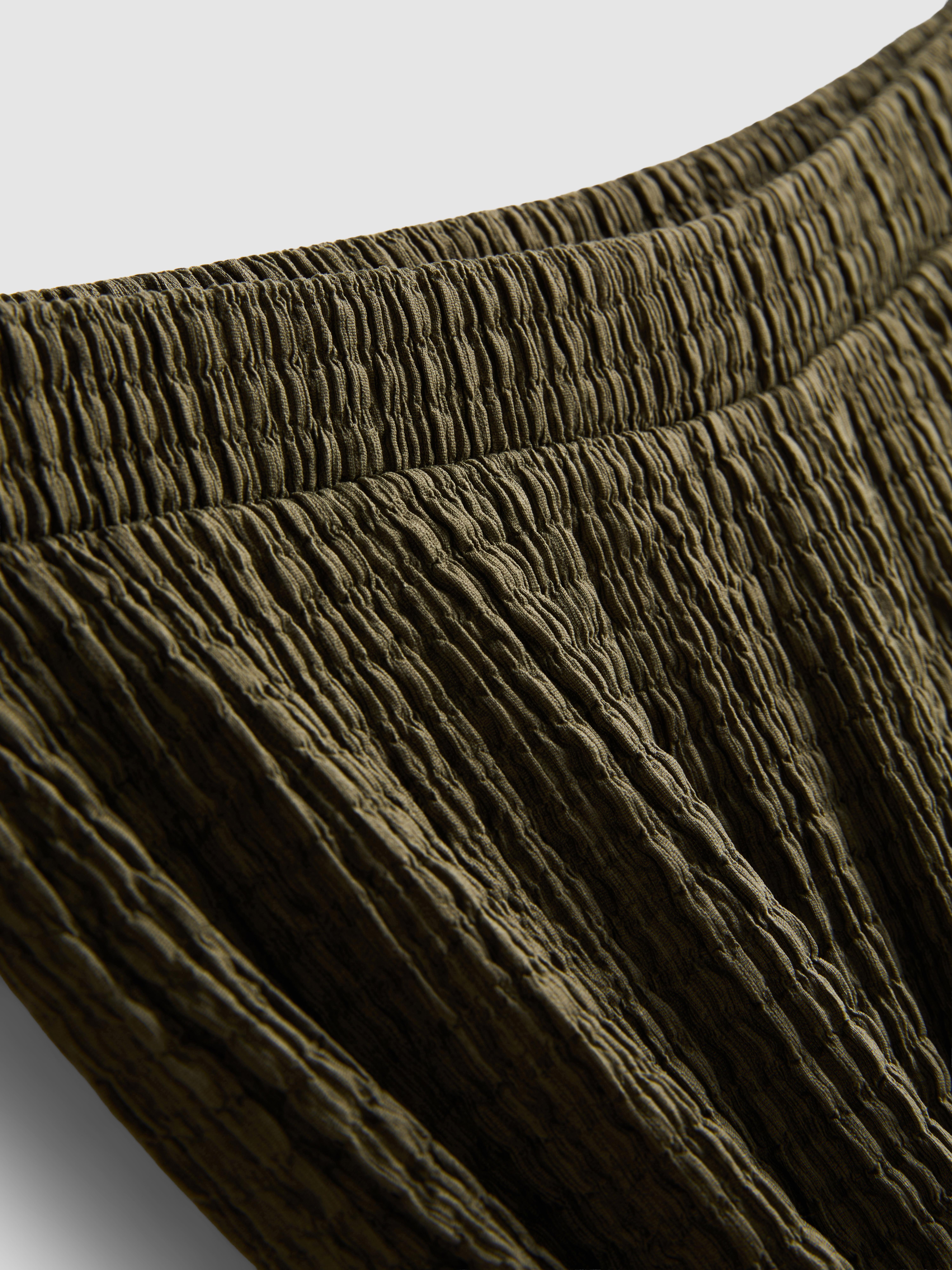 Textured Wide Leg Trousers