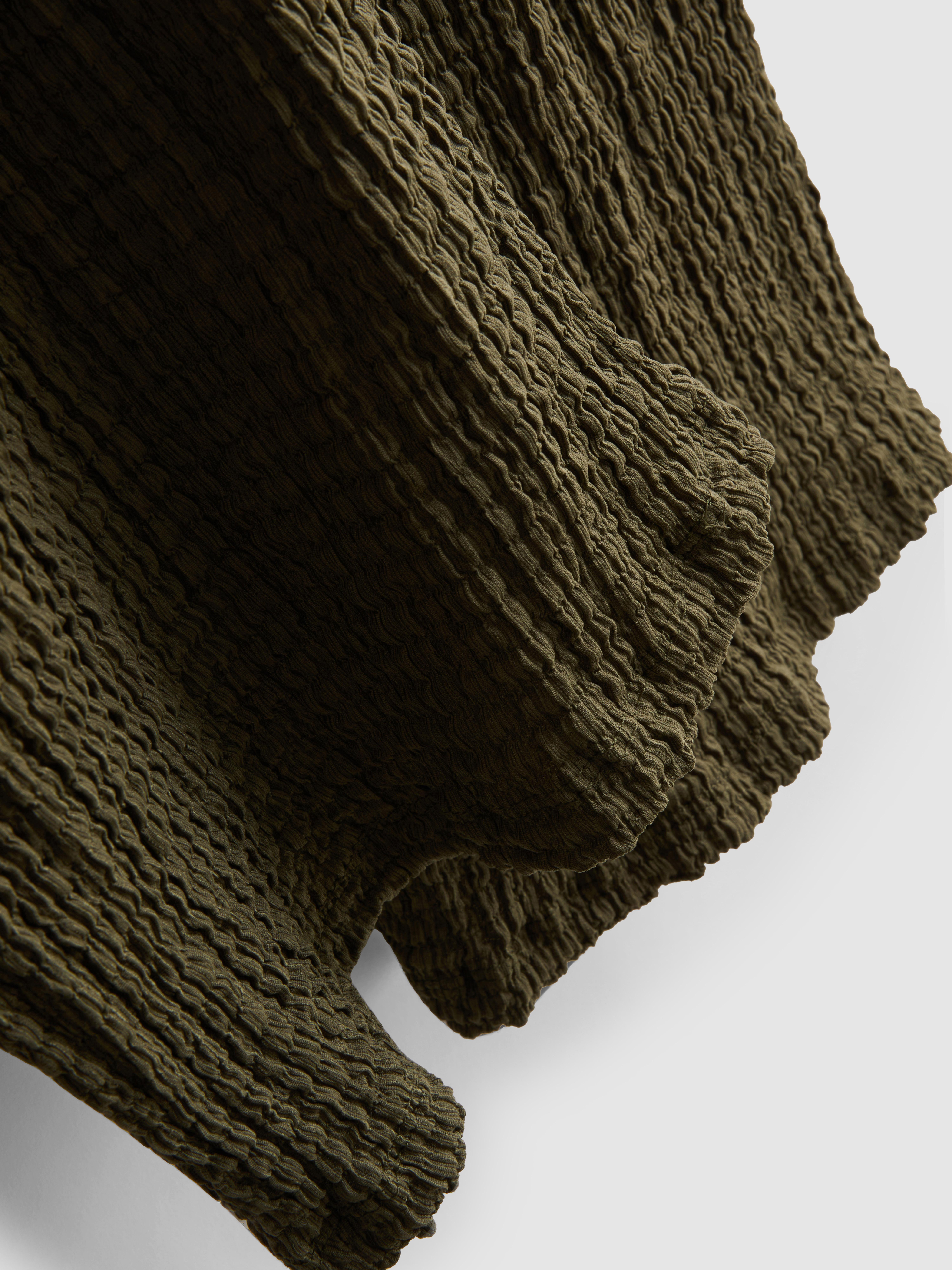 Textured Wide Leg Trousers
