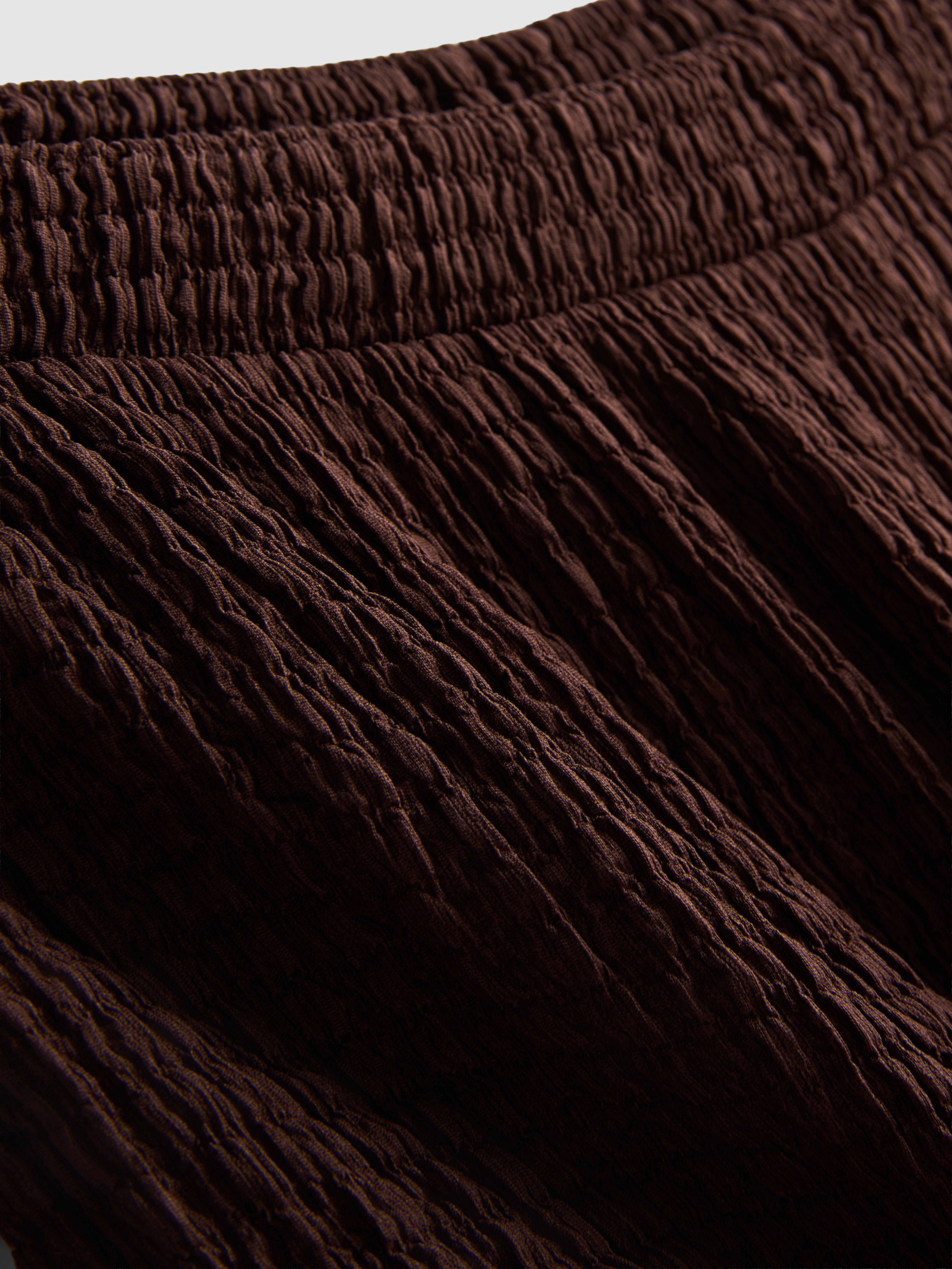 Textured Wide Leg Pants