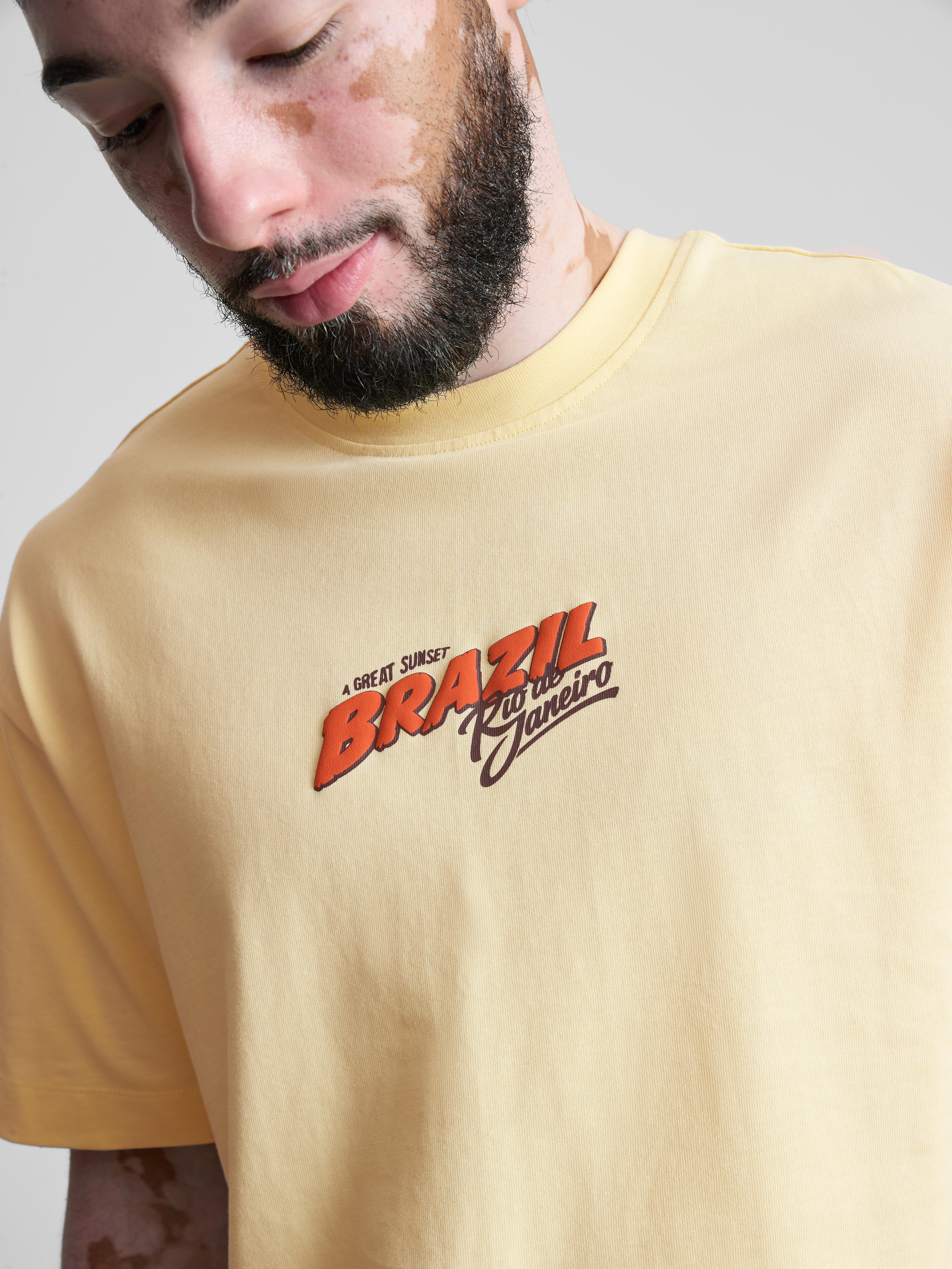 Pure Cotton Brazil Graphic T-Shirt