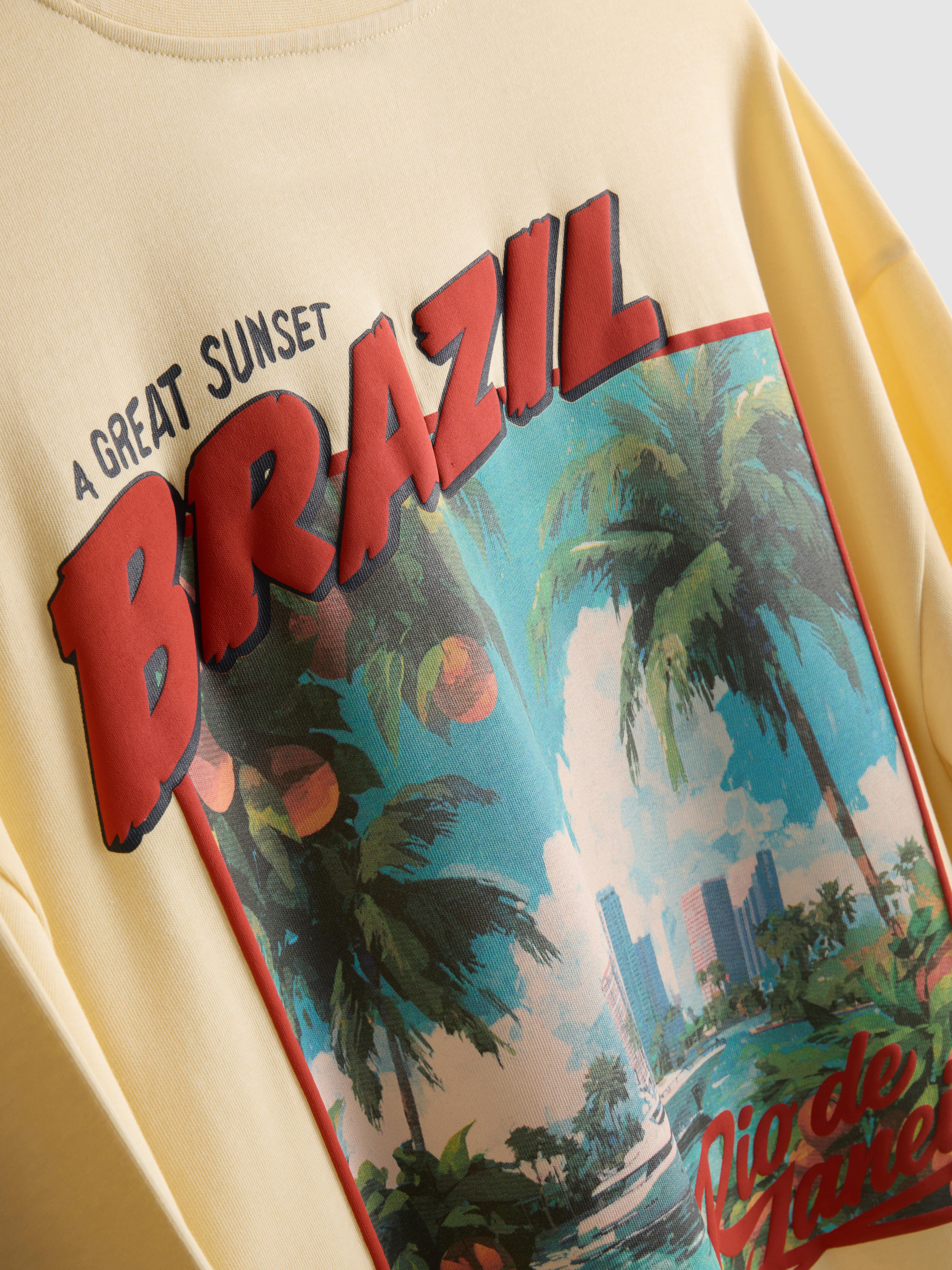 Pure Cotton Brazil Graphic T-Shirt