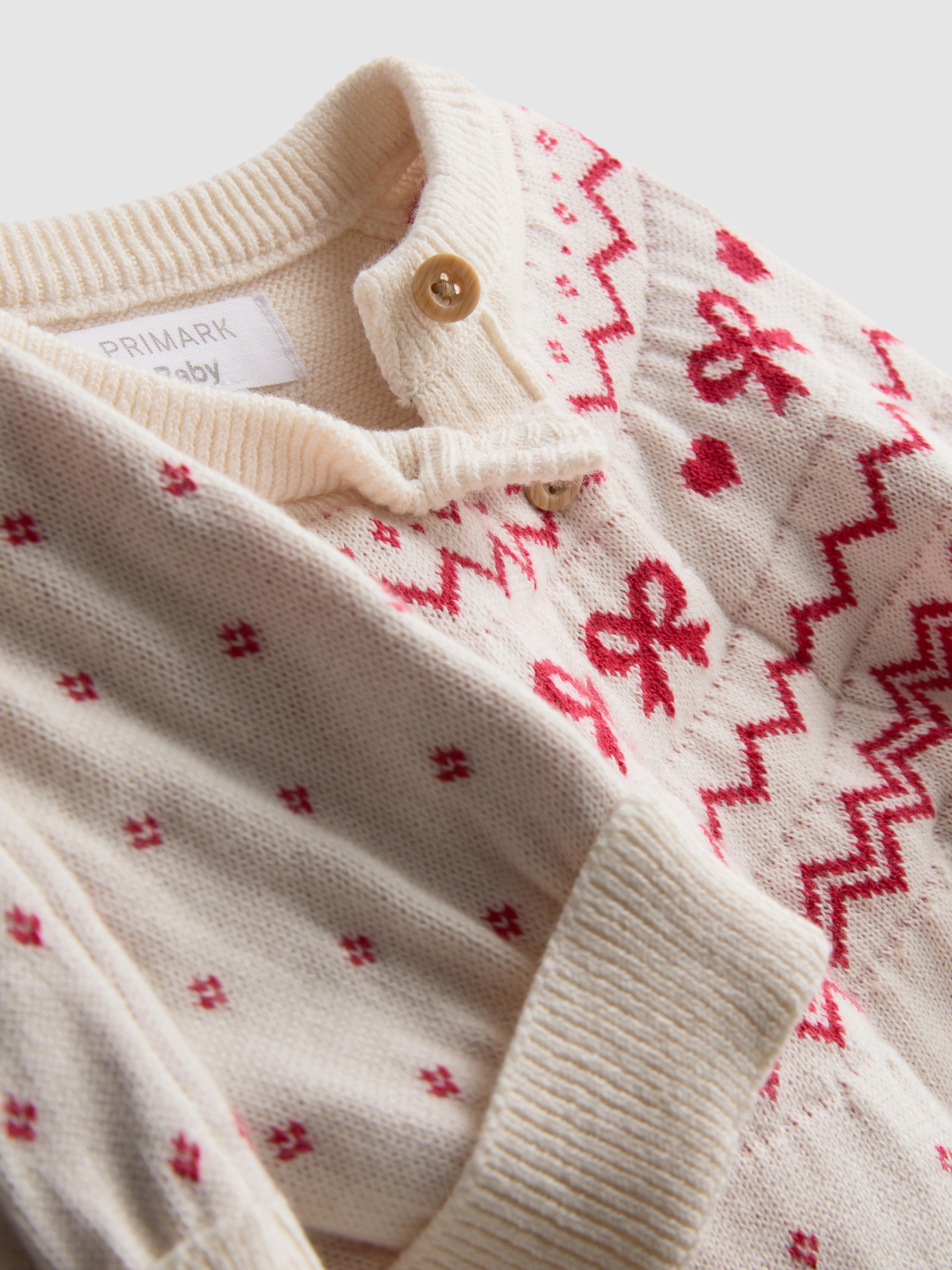 0-18mths | Christmas Bow Sweater and Knit Leggings Set