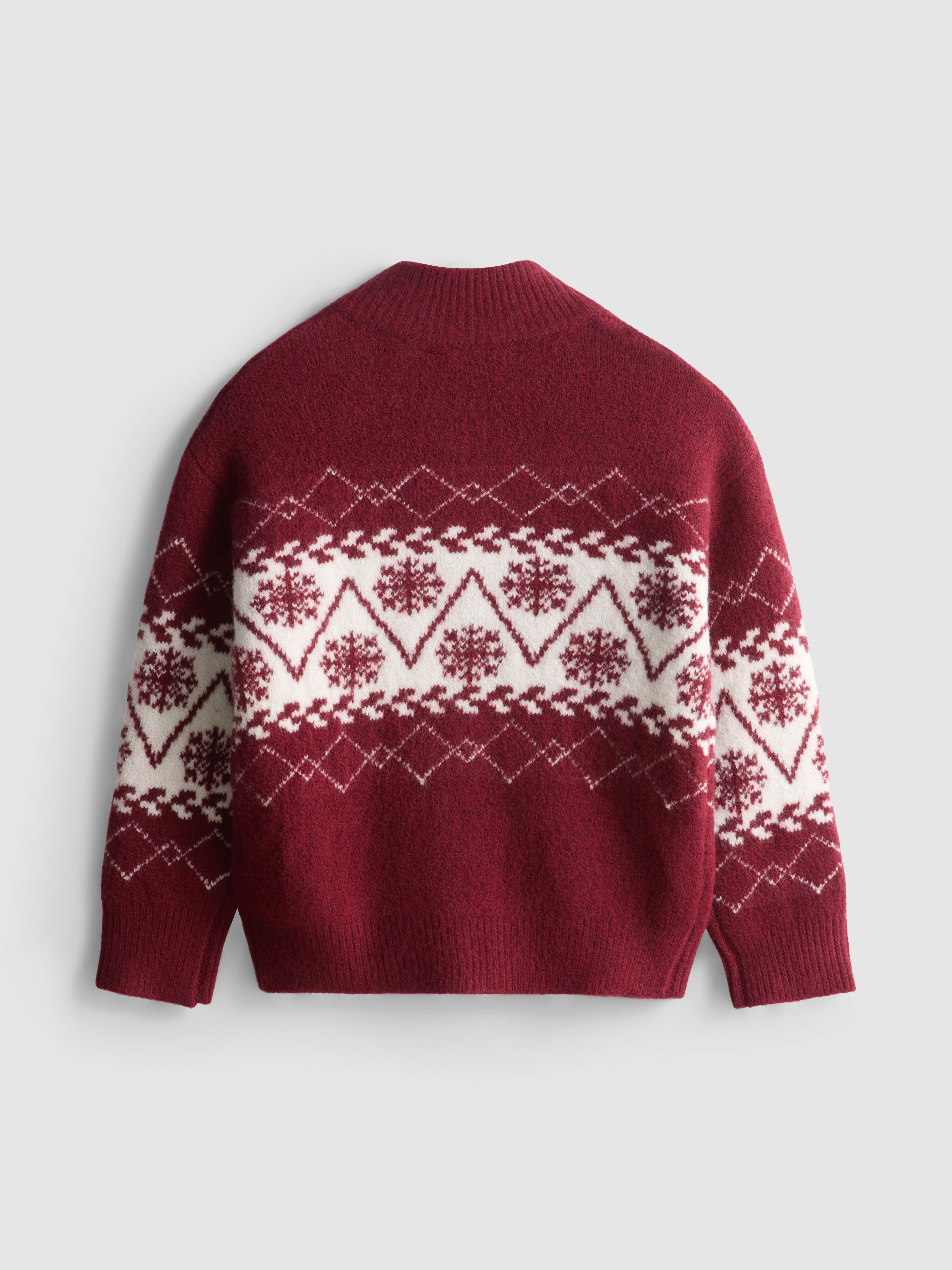 1-12 jr. | The Edit fairisle vest opst. kraag - Bordeauxrood - Jongens ...