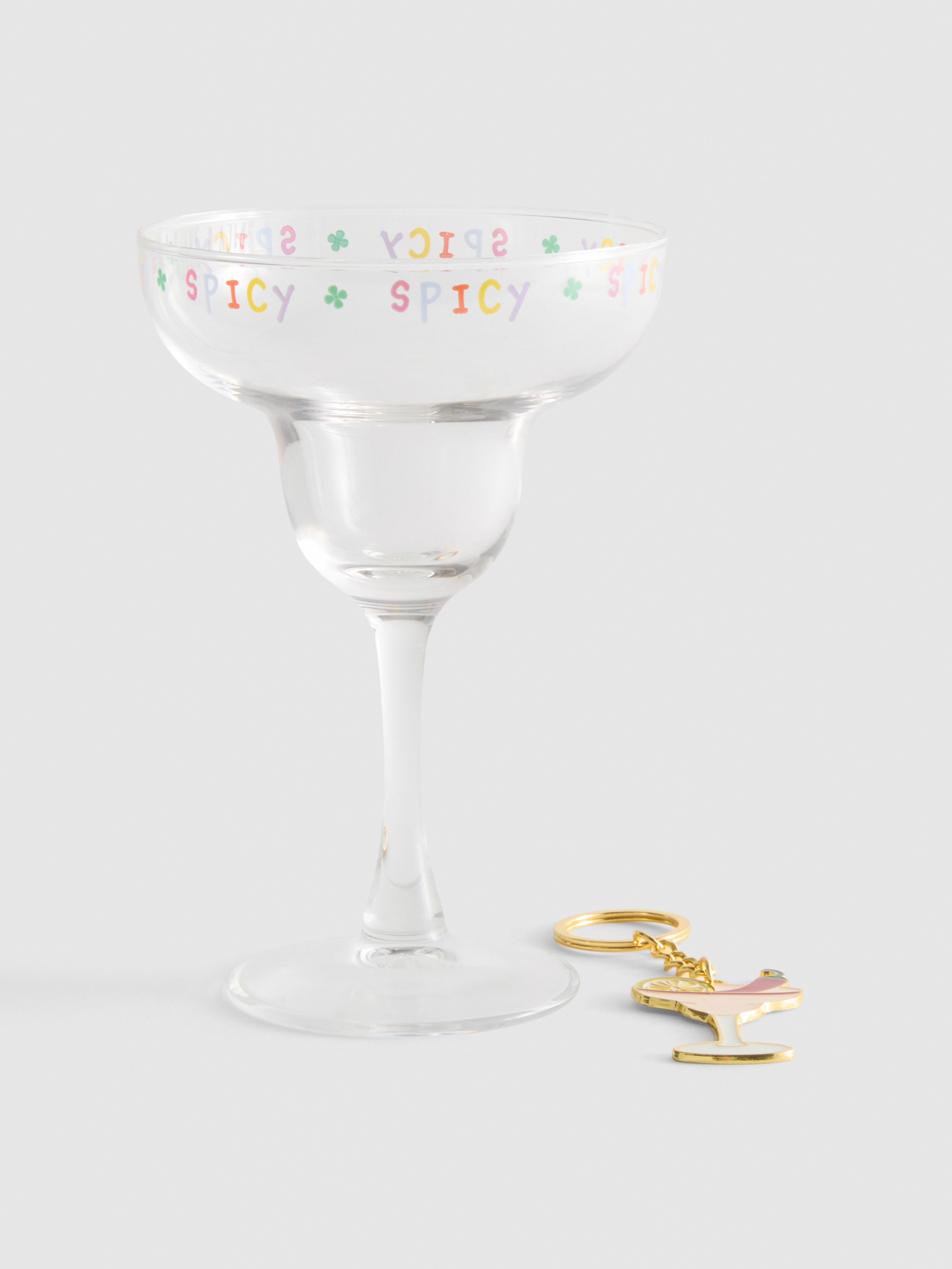 Orange Cocktail Glass with Charm | Primark