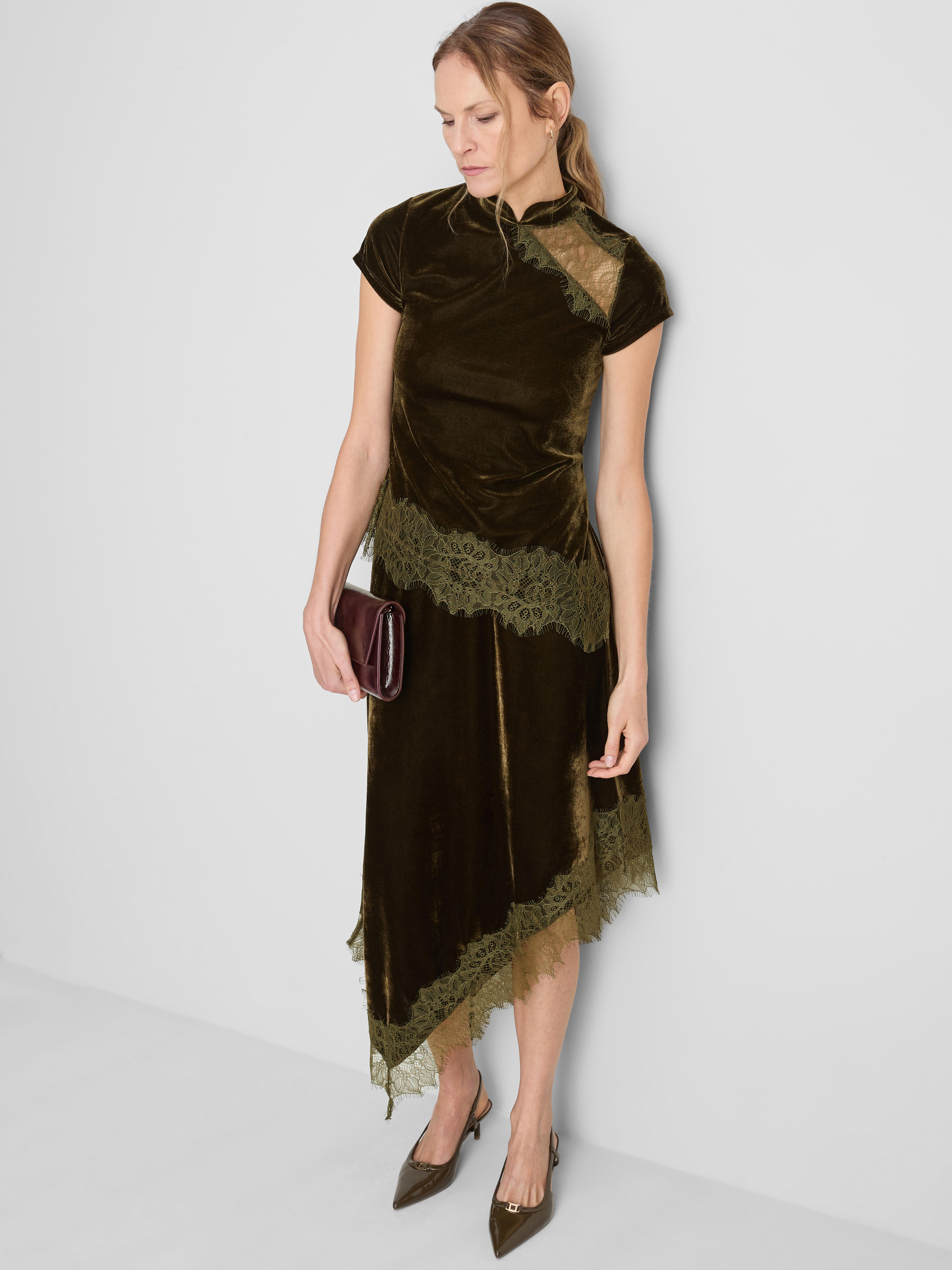 Velvet Lace Asymmetric Top