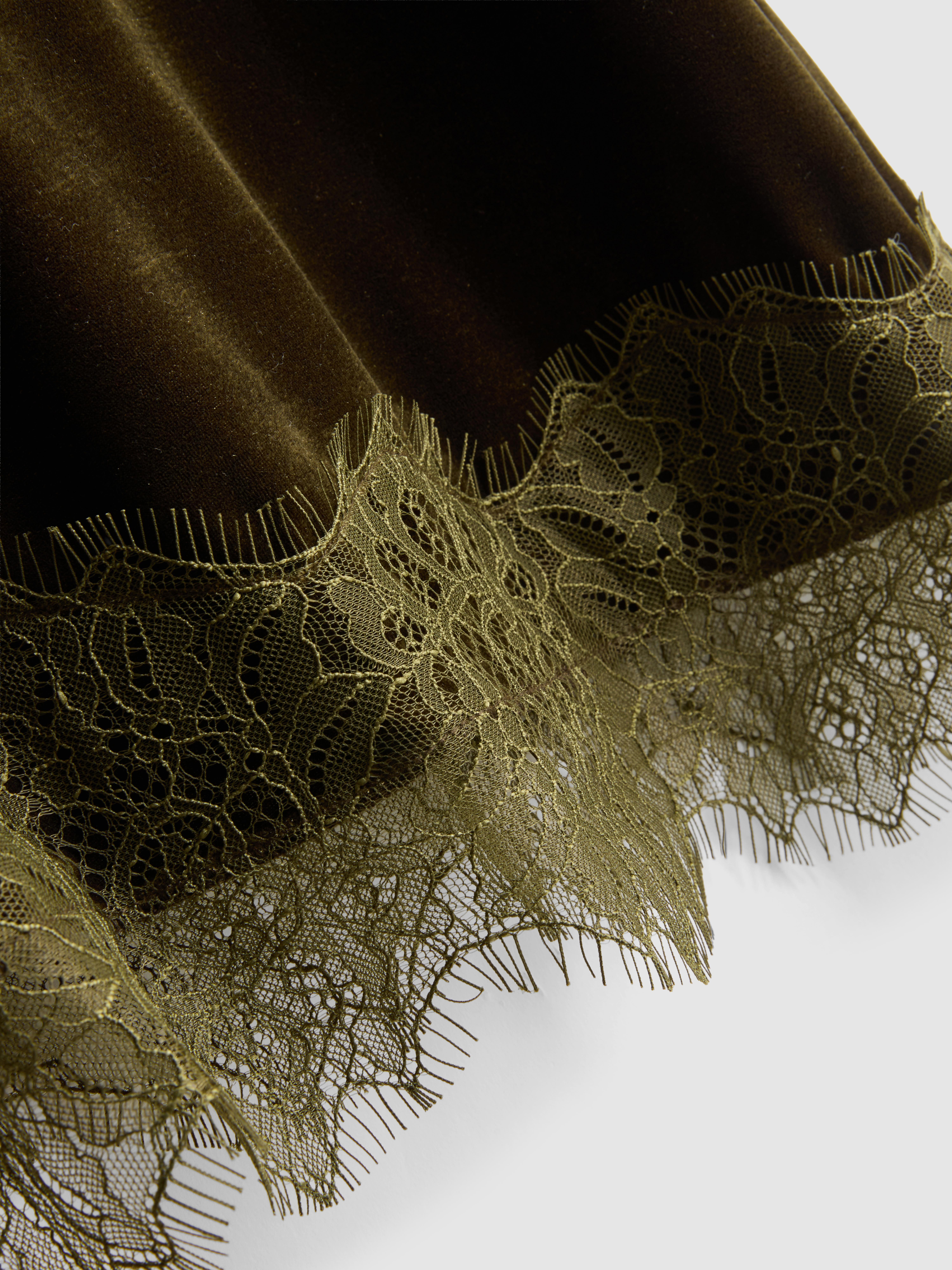 Velvet Lace Asymmetric Top