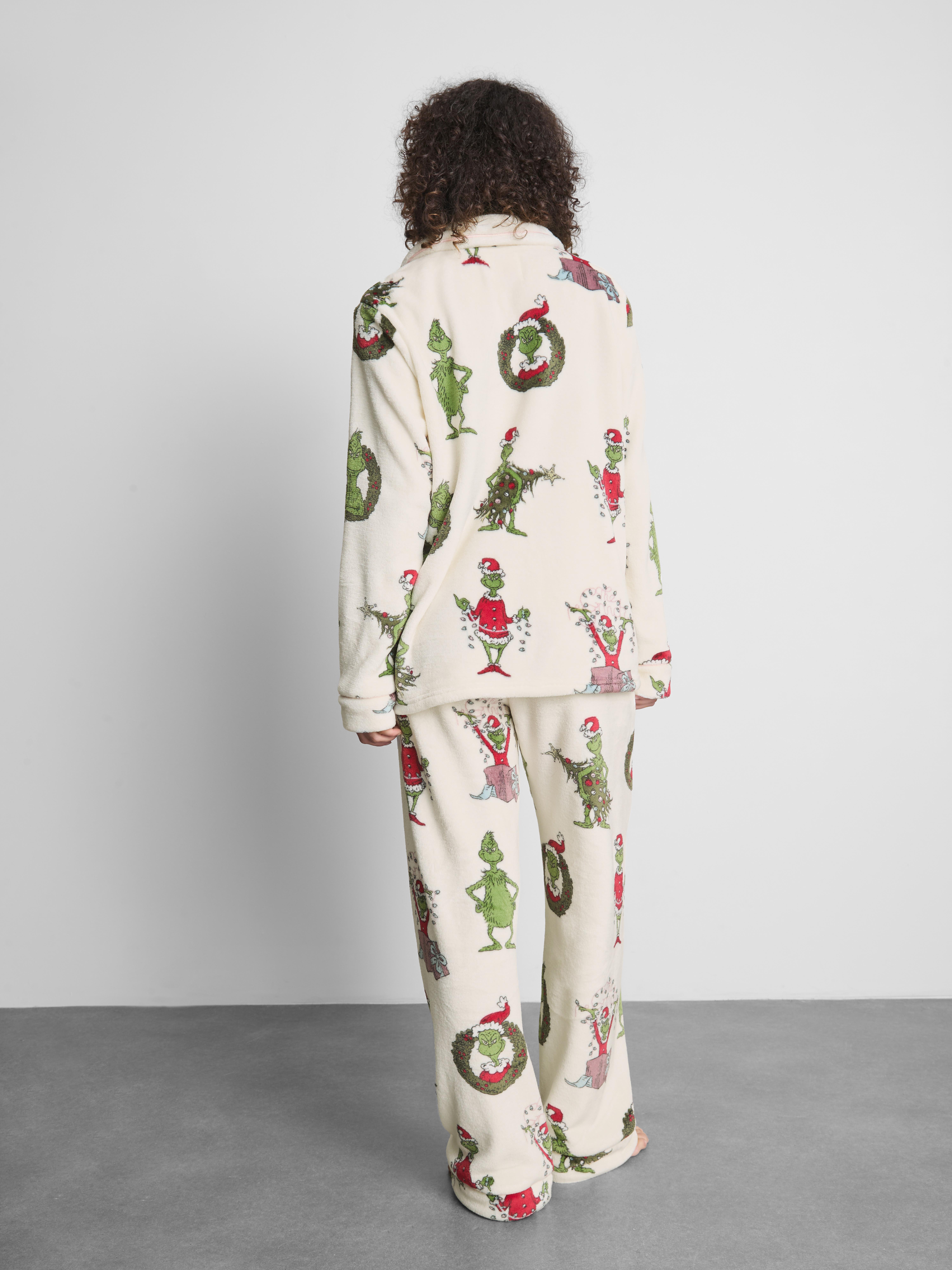 The Grinch Plush Graphic Christmas Pajama Bottoms