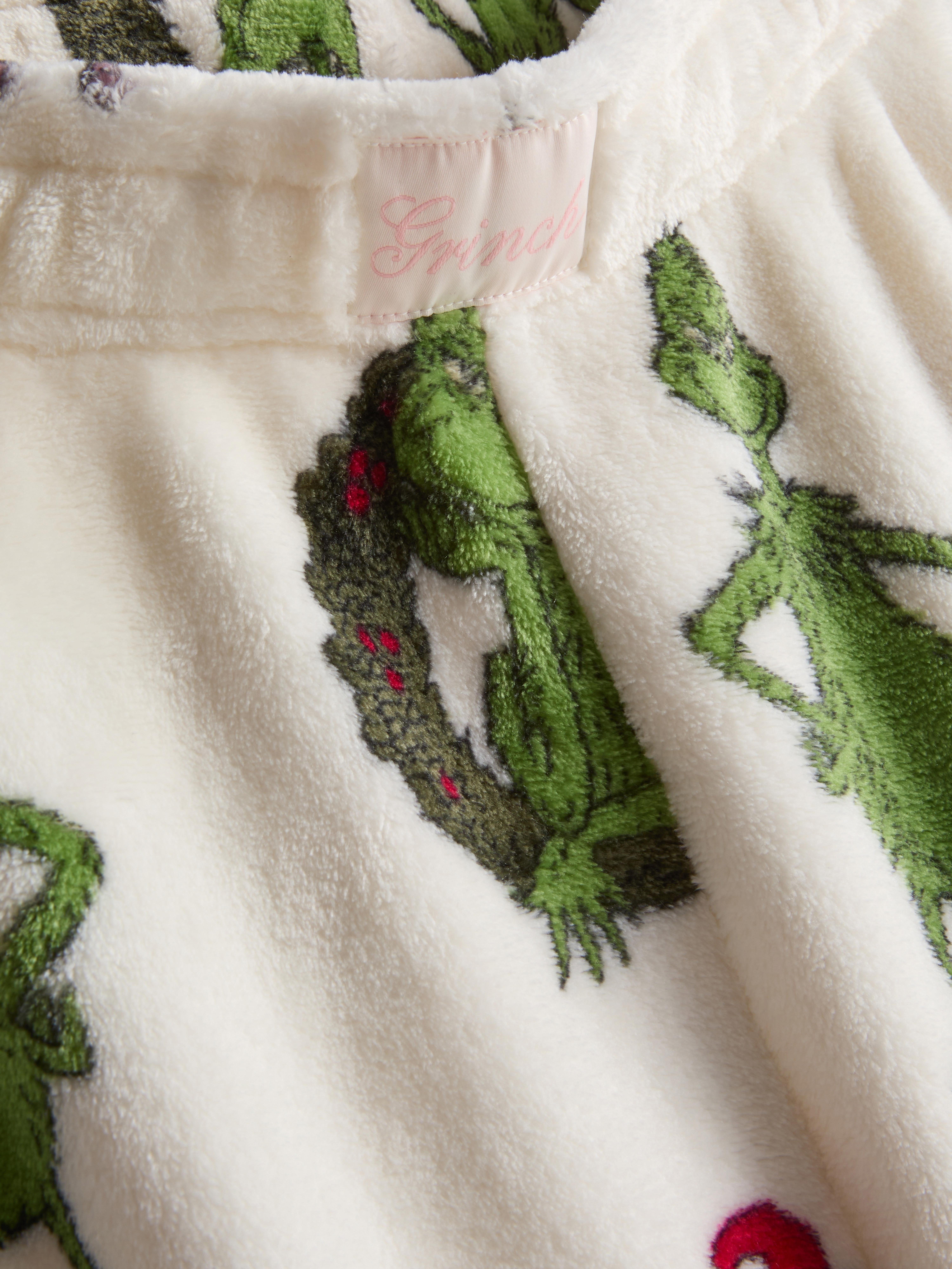 The Grinch Plush Graphic Christmas Pajama Bottoms