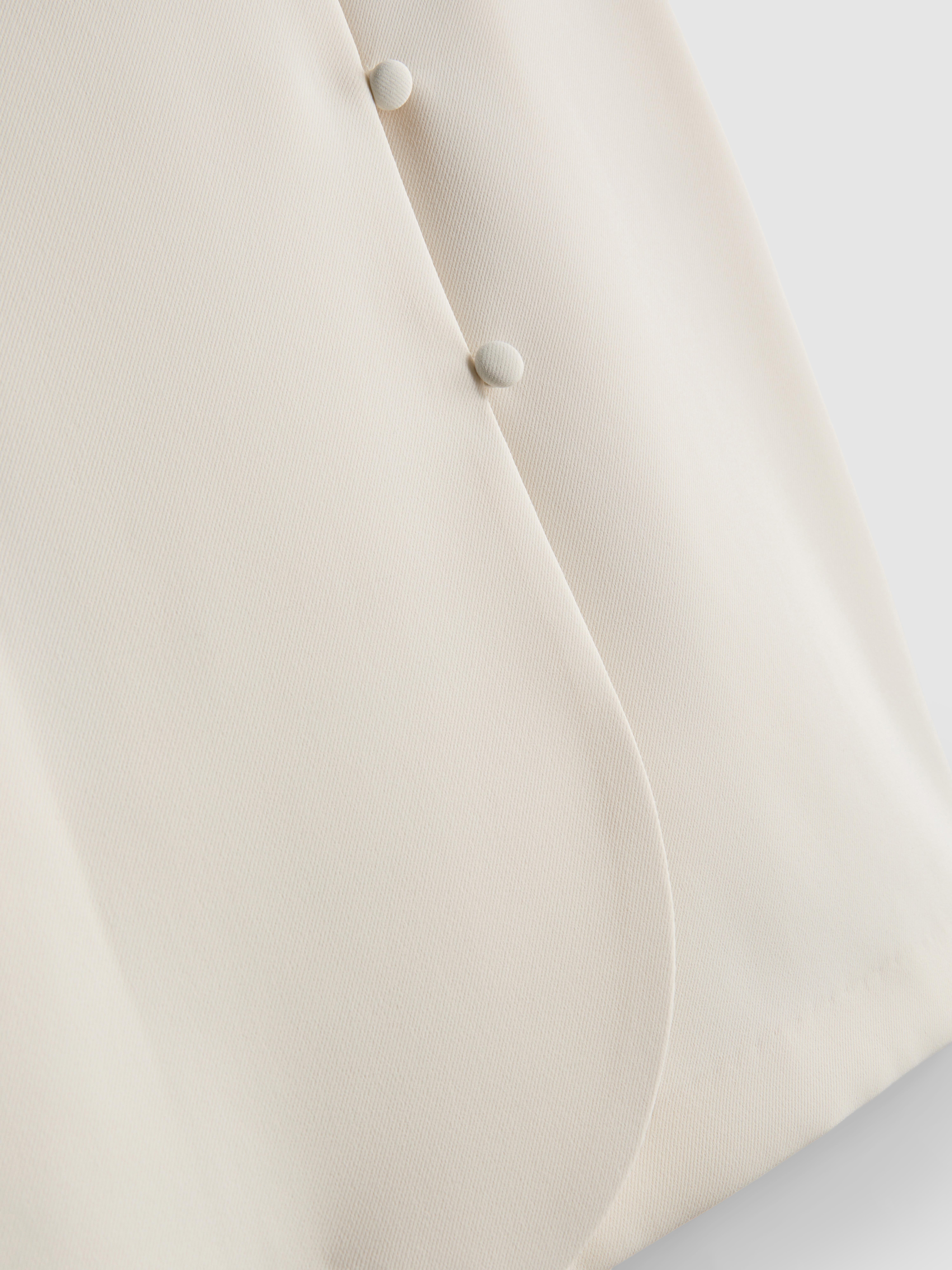 Button Detail Asymmetric Mini Skirt