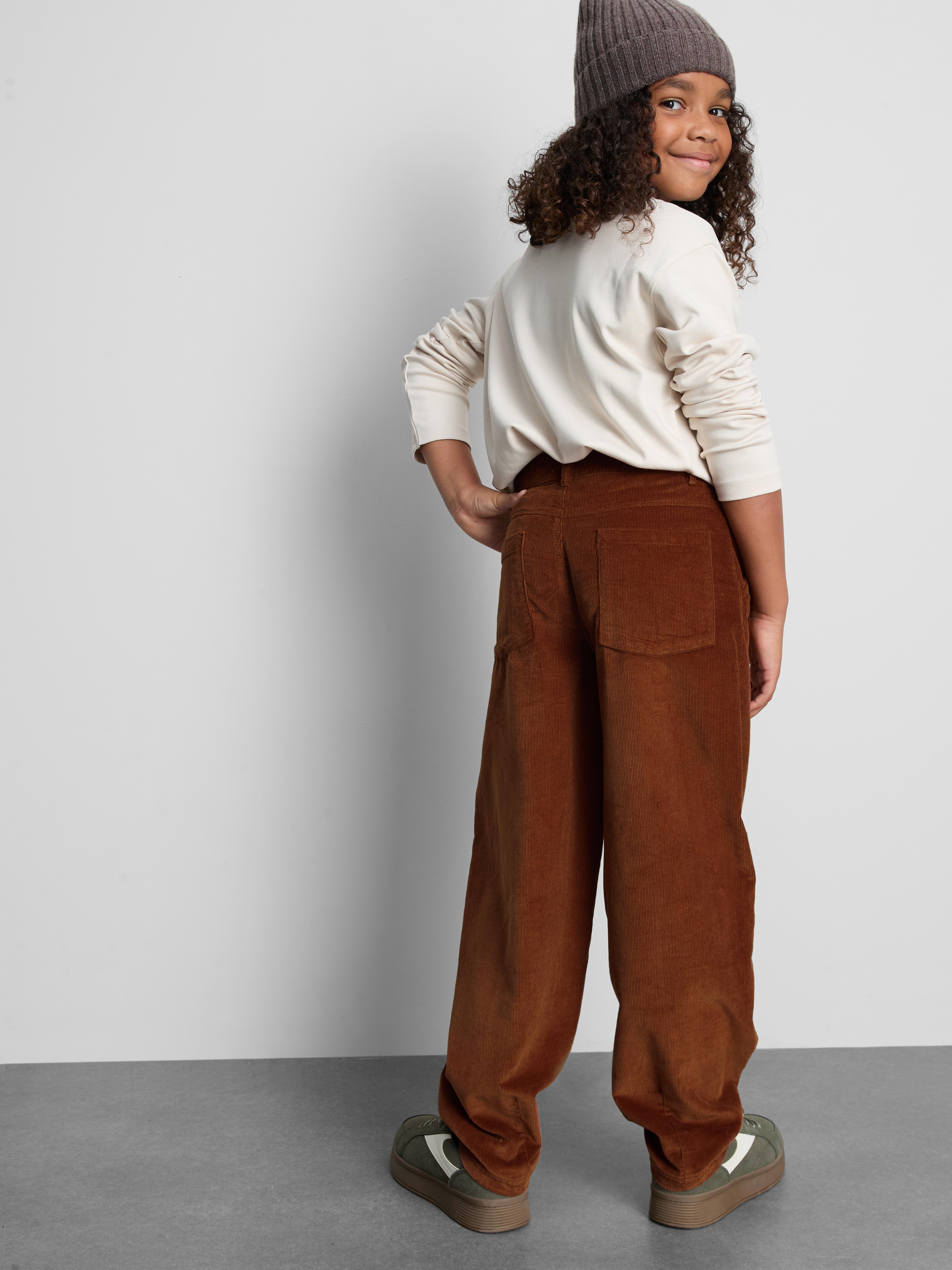 1-12 jr. | The Edit corduroy barrel-leg broek - Bruin - Jongens | Primark