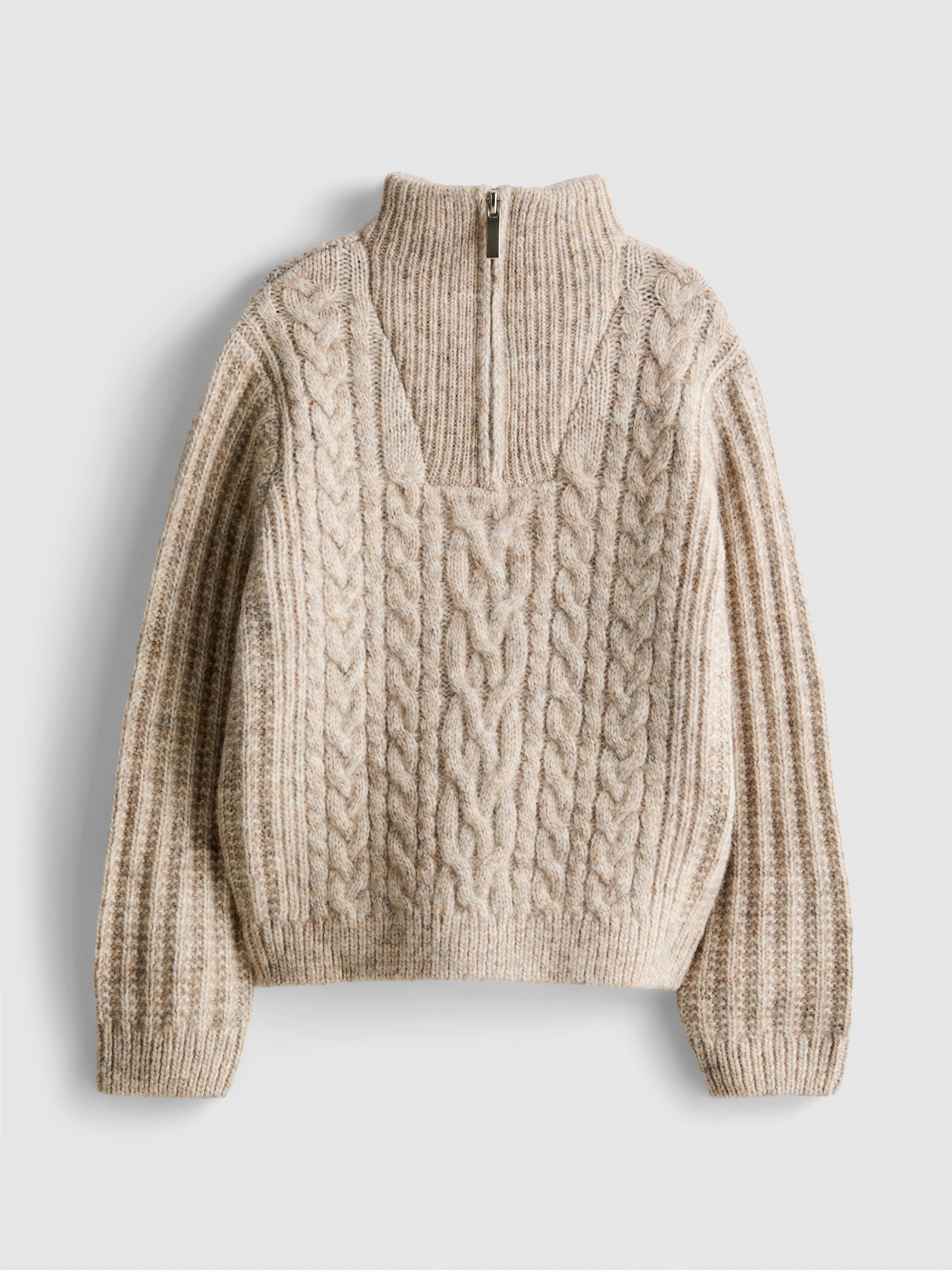 1-12yrs | The Edit Wool-Blend Half-Zip High-Neck Sweater