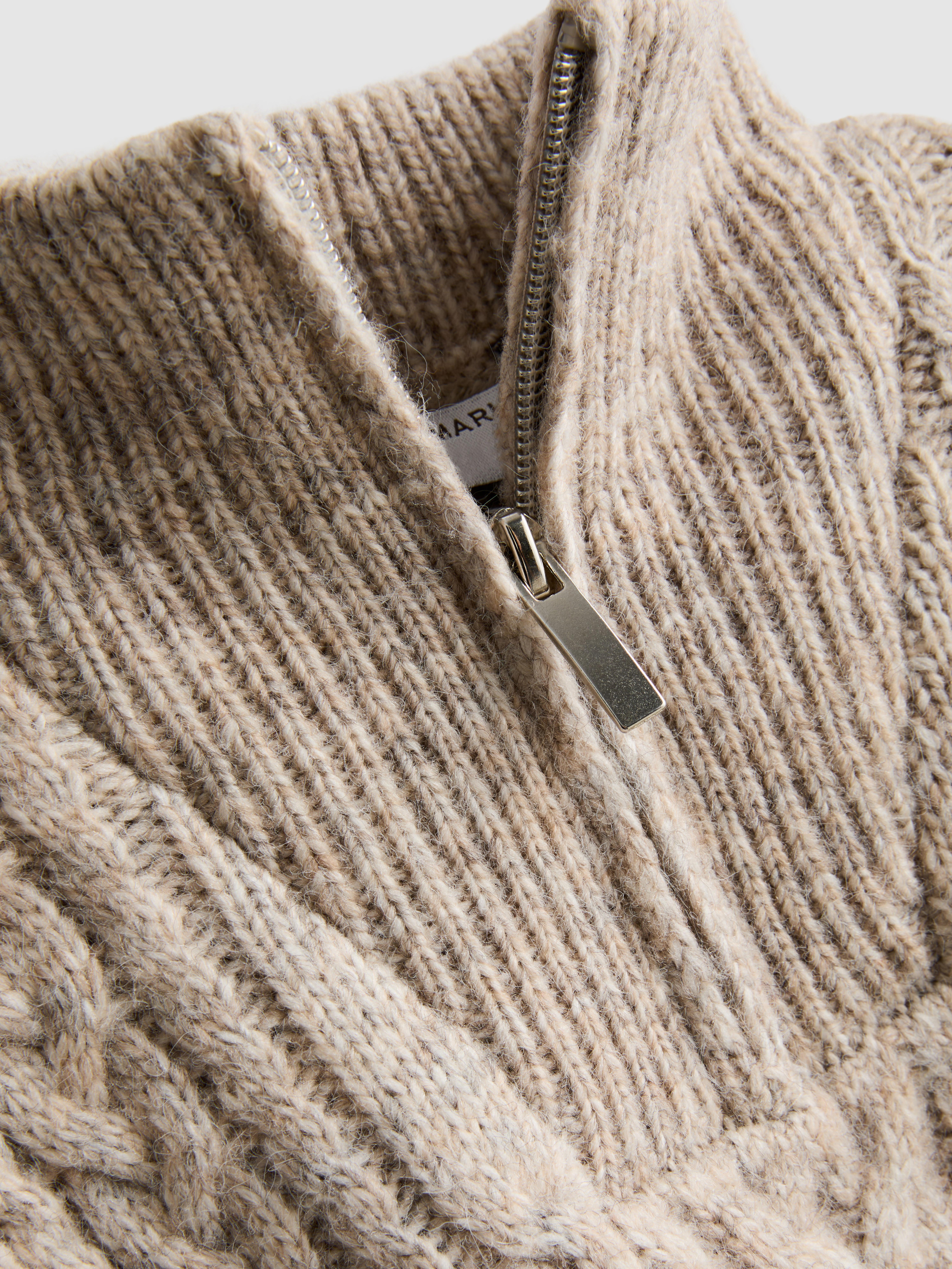 1-12yrs | The Edit Wool-Blend Half-Zip High-Neck Sweater
