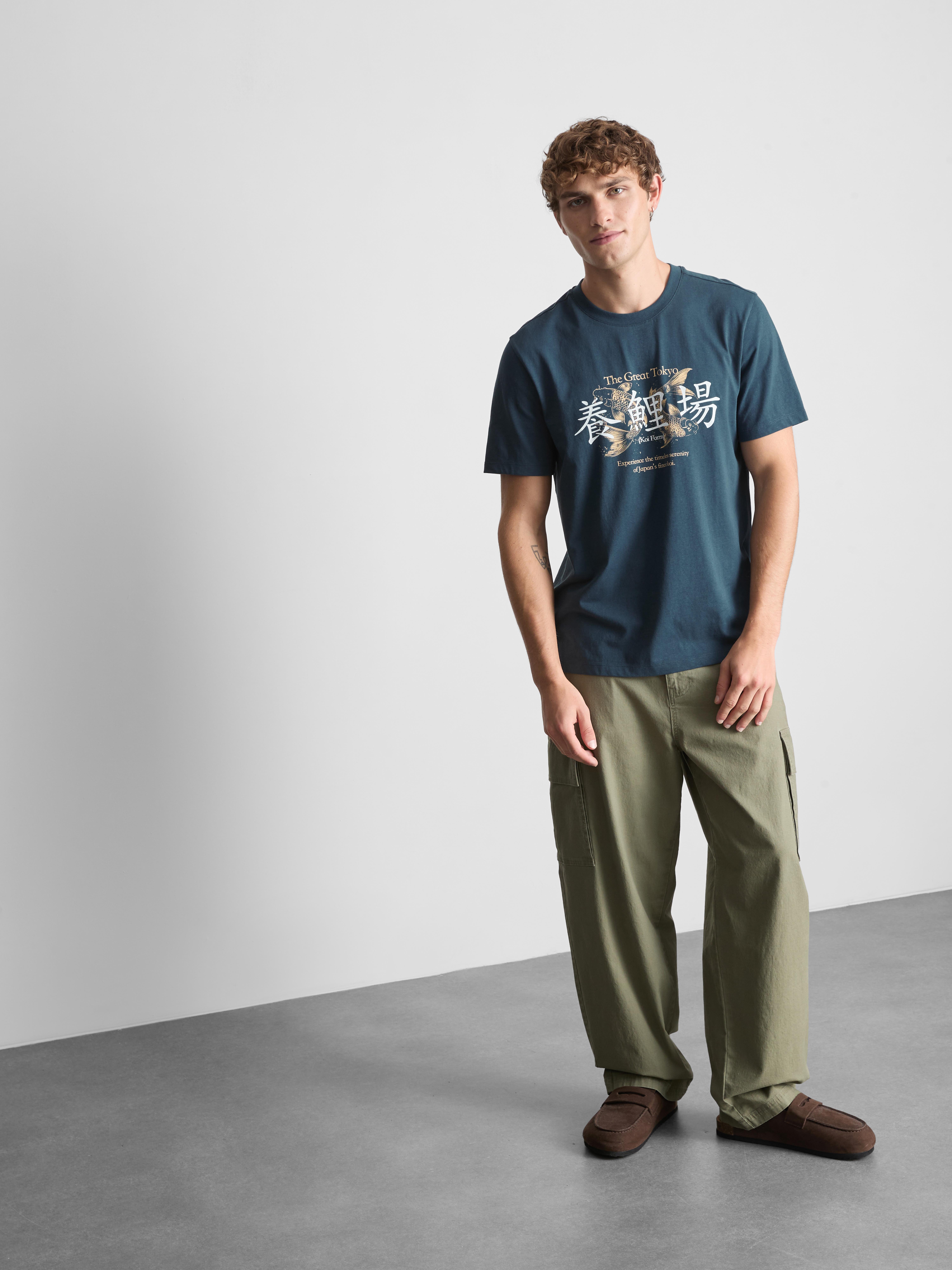 Pure Cotton Tokyo Koi Graphic T-Shirt