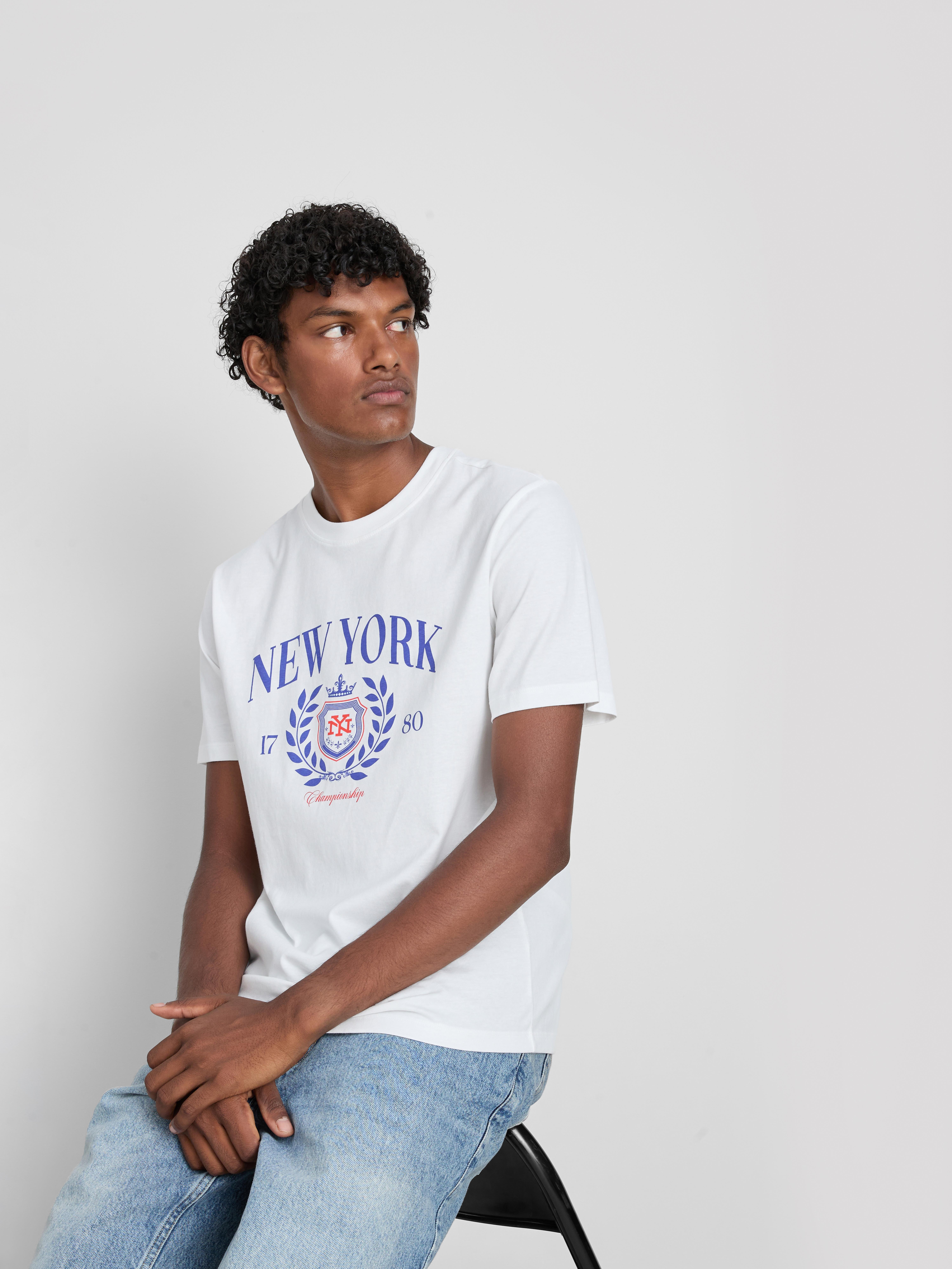 New York Crest Pure Cotton T-Shirt