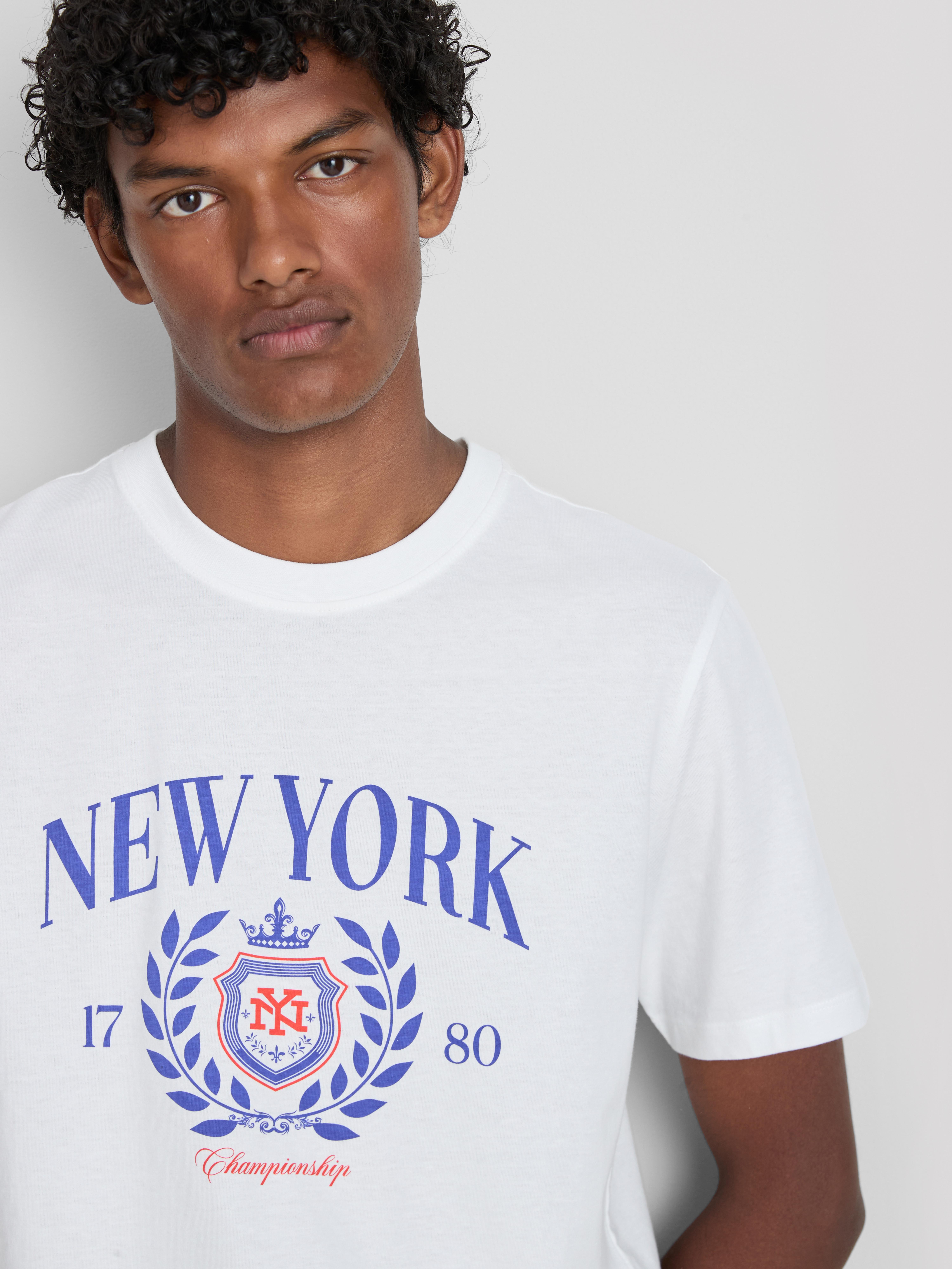 New York Crest Pure Cotton T-Shirt