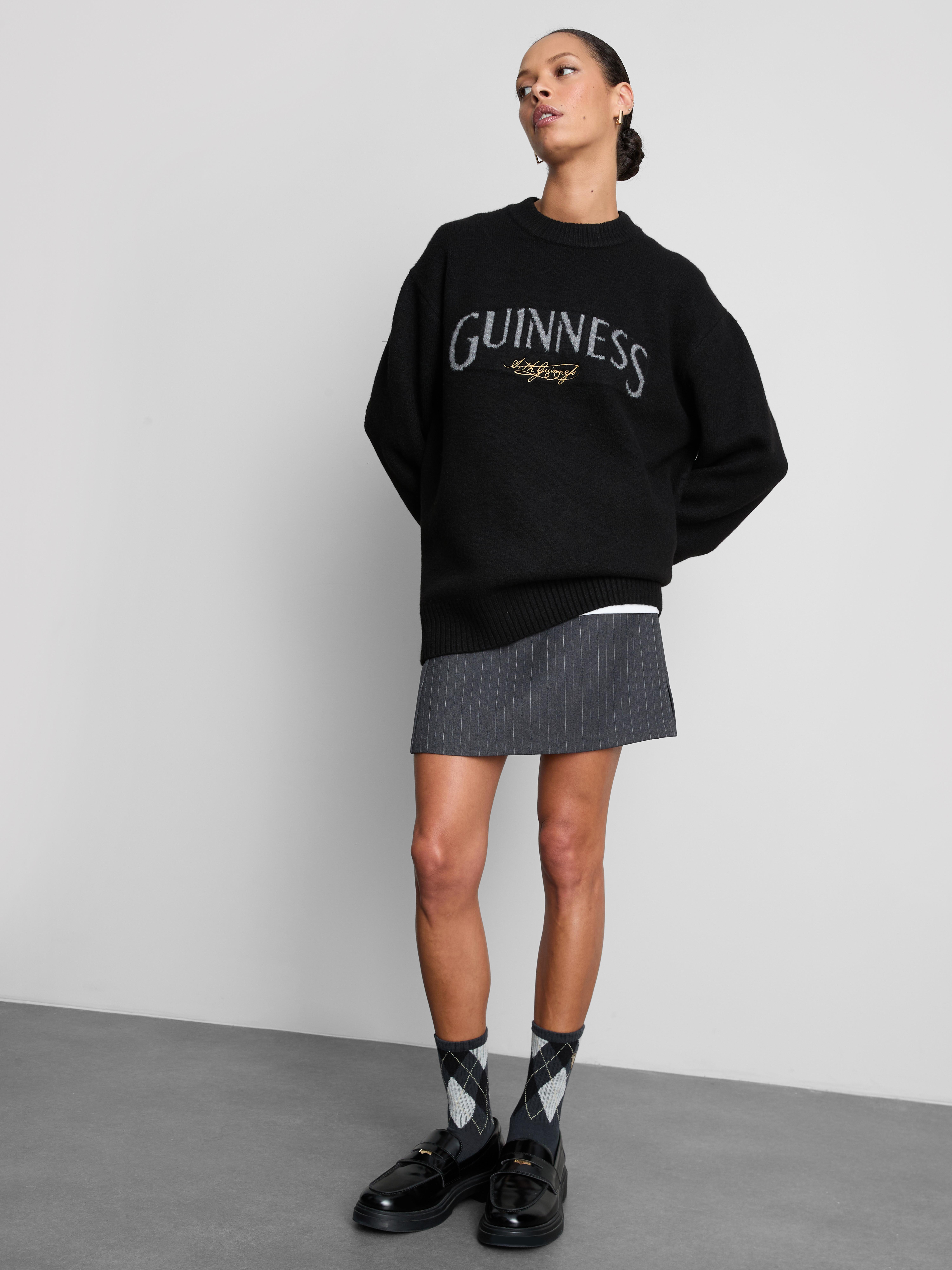 Guinness kötött pulóver logóval