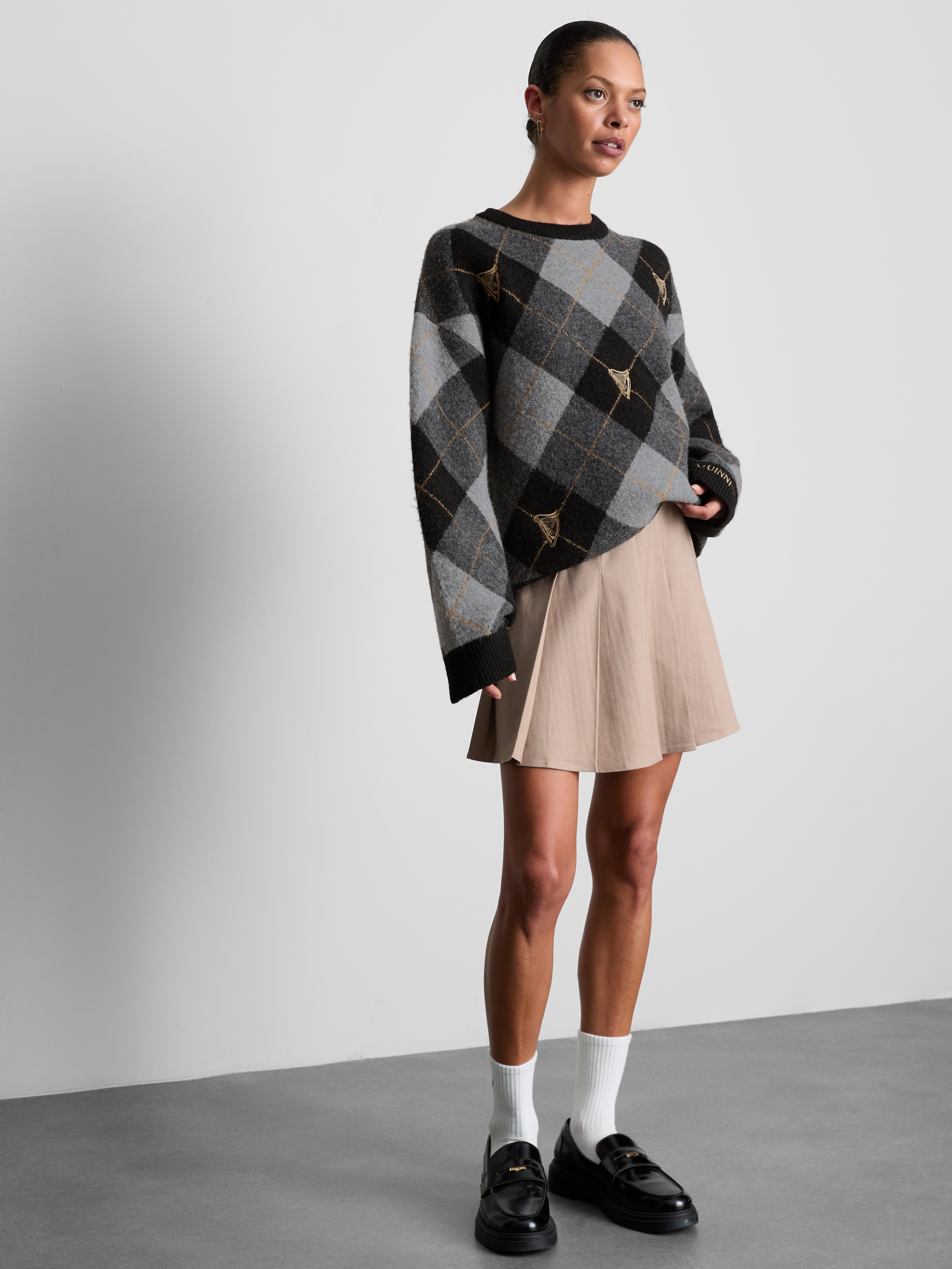Guinness Argyle Knit Sweater