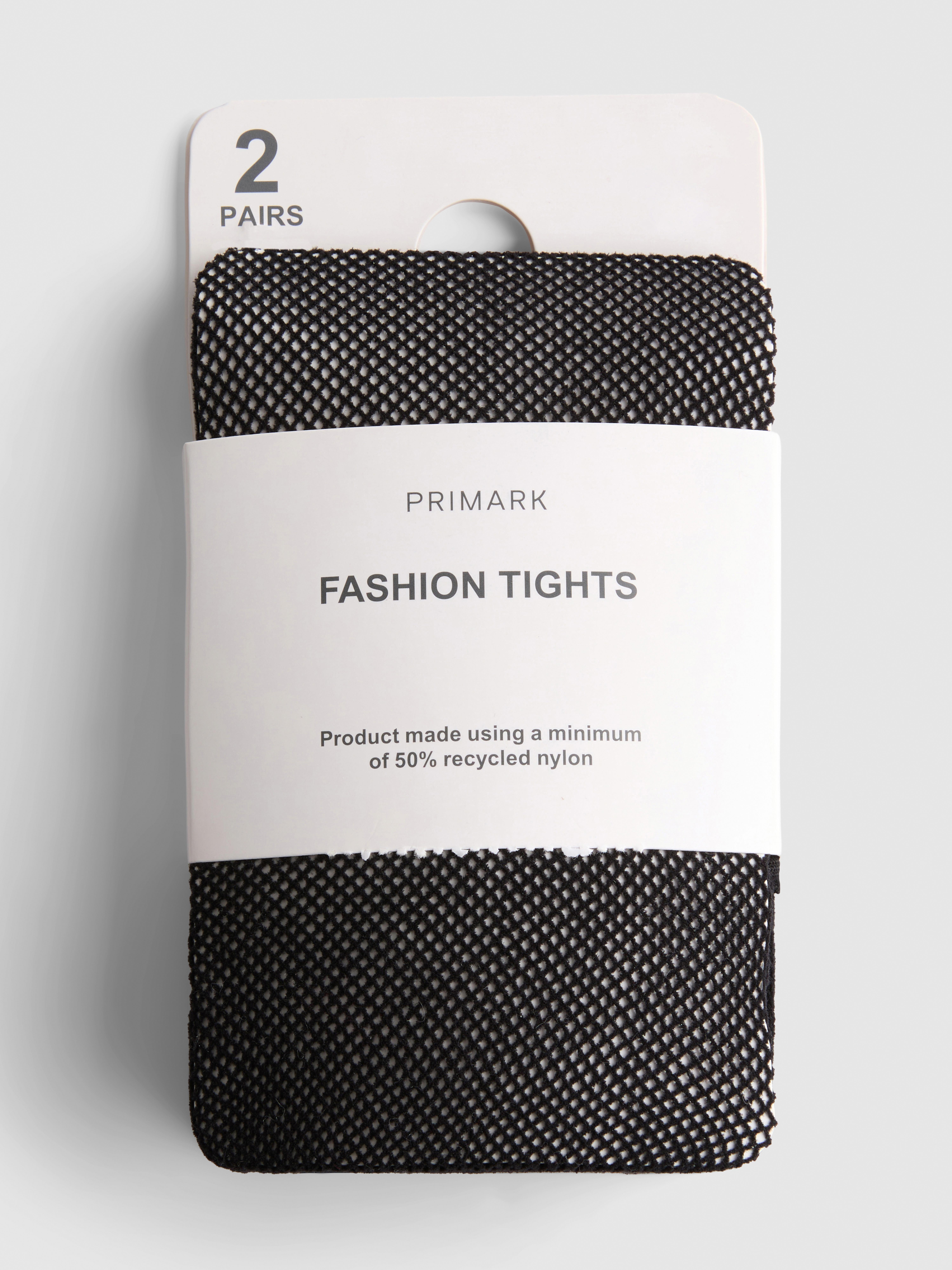 2pk Black Fishnet Tights