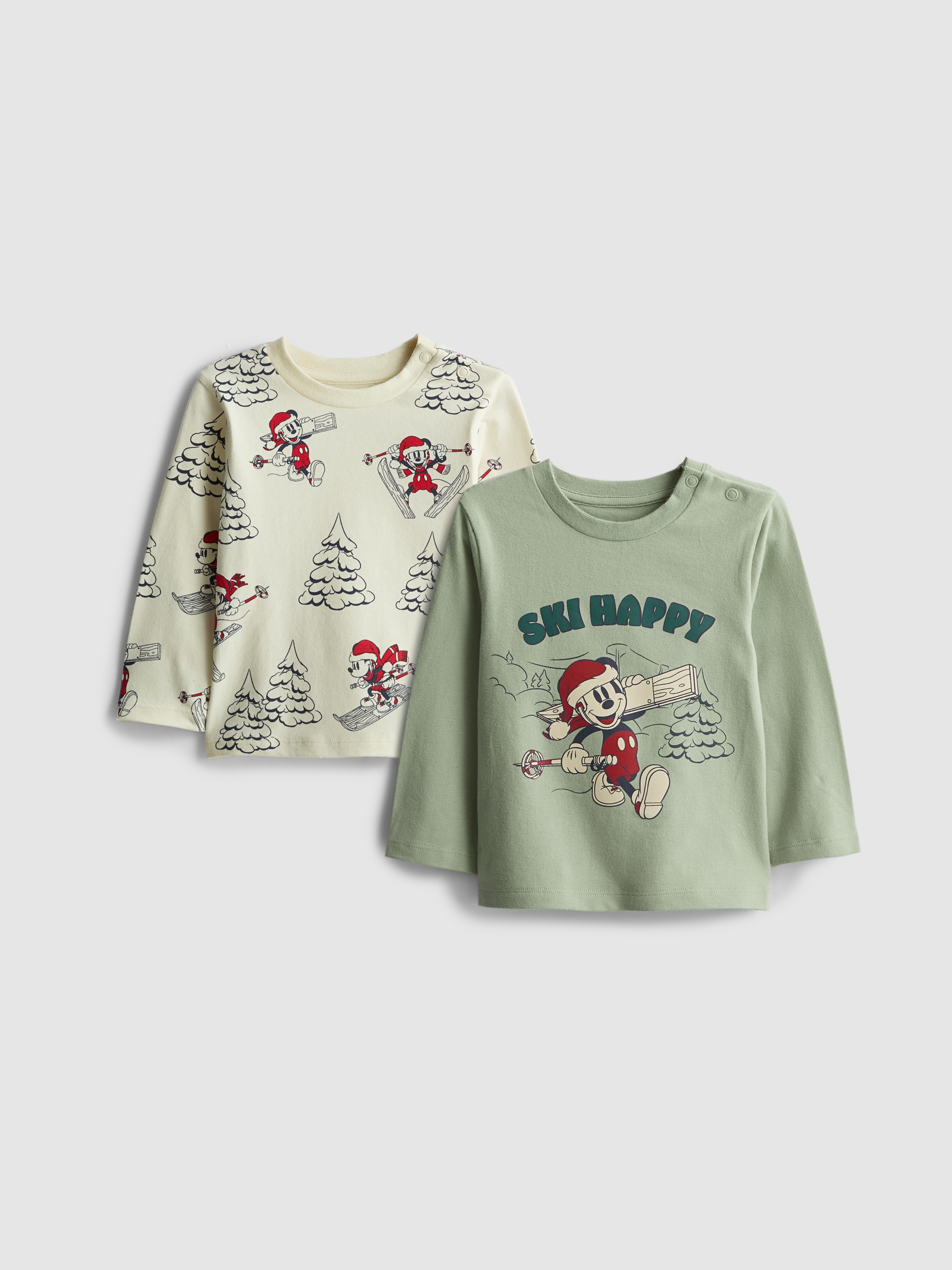 0-18mths | 2pk Disney’s Mickey Mouse Long Sleeve T-Shirts