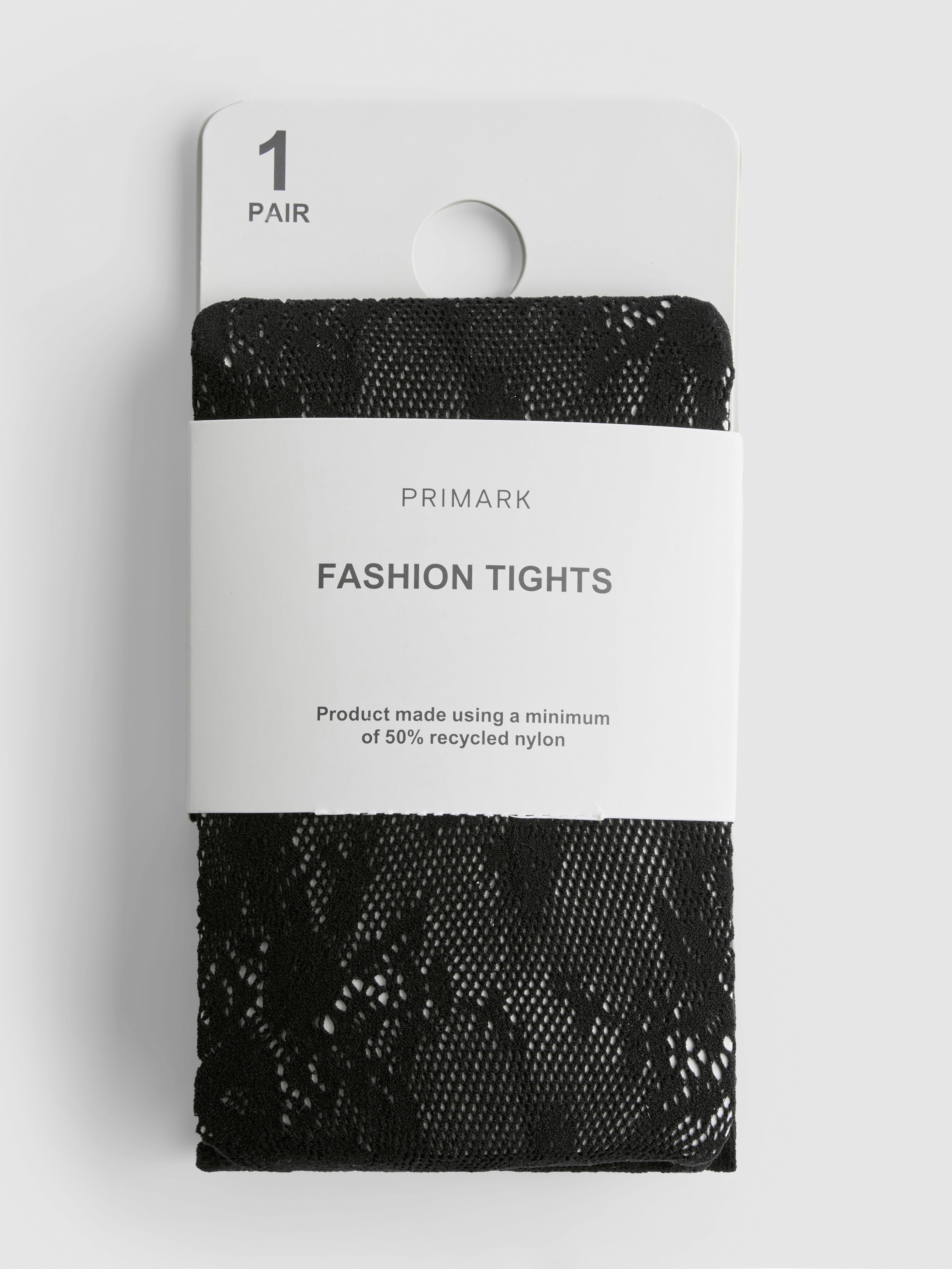 1pk Floral Fishnet Tights