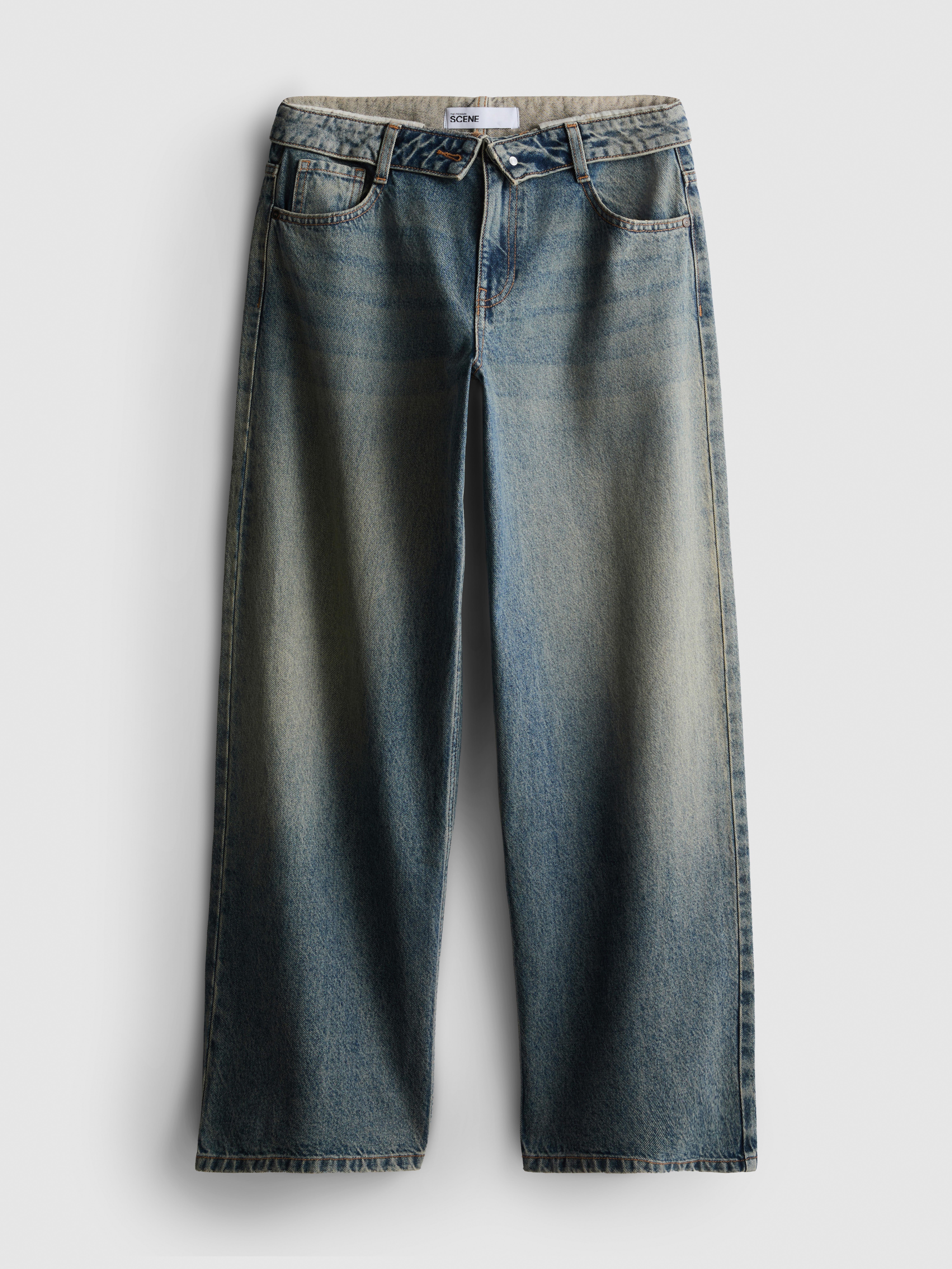 The Primark Scene | Fold Over Waistband Wide Leg Jeans