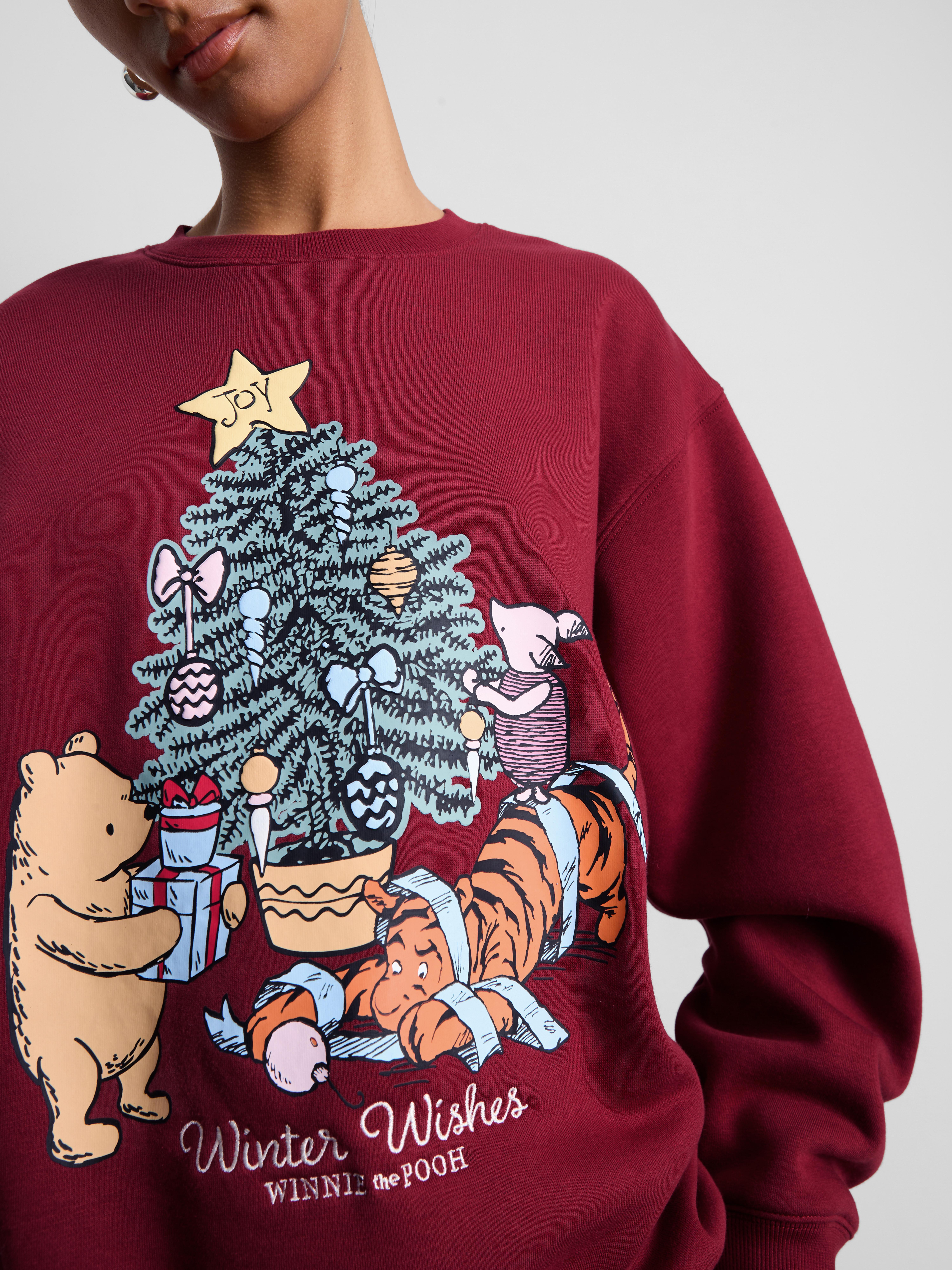 Disney's Winnie & Friends Cotton Rich Christmas Sweatshirt