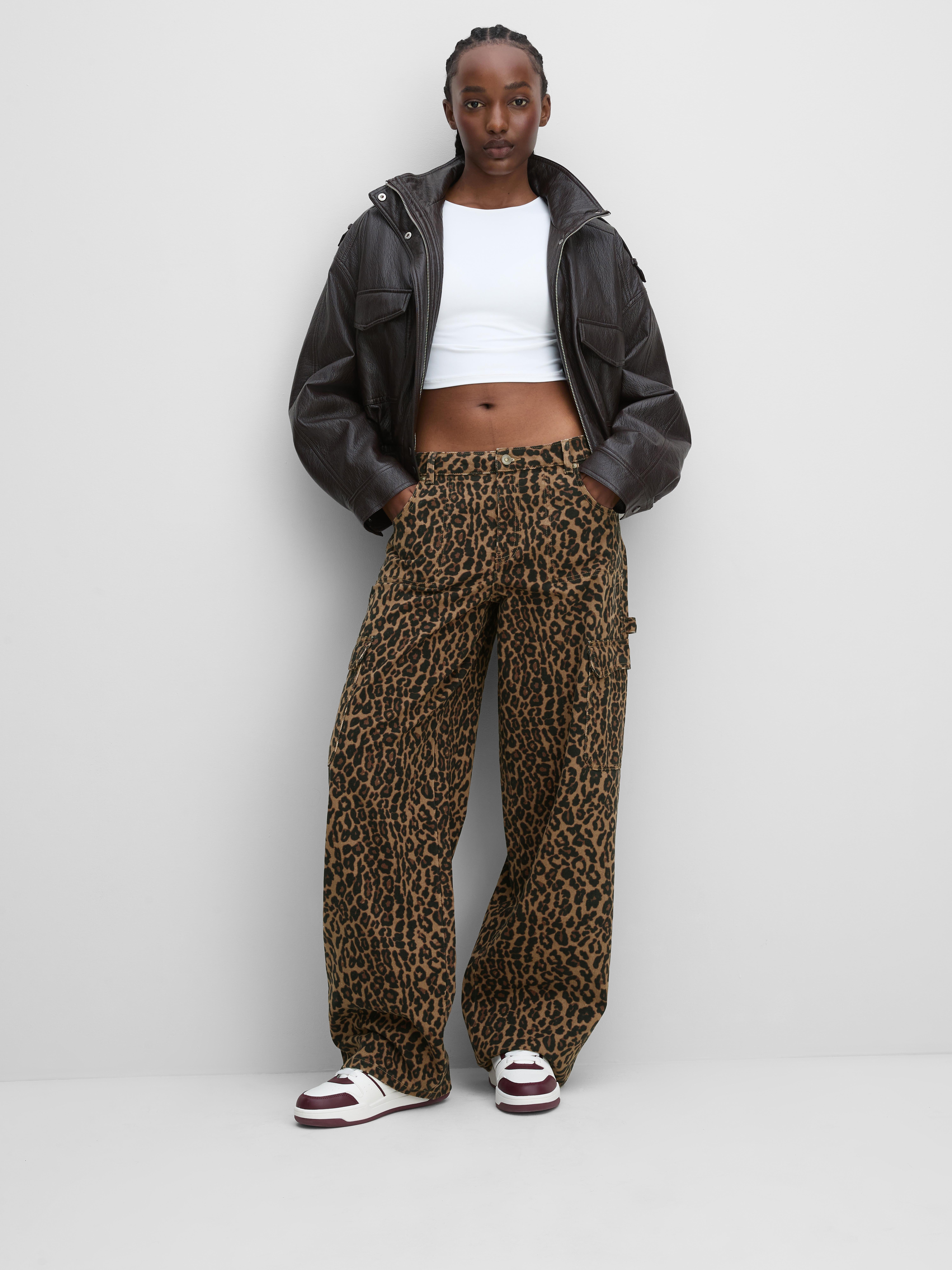 The Primark Scene | Jean large léopard denim - Marron - Femme | Primark