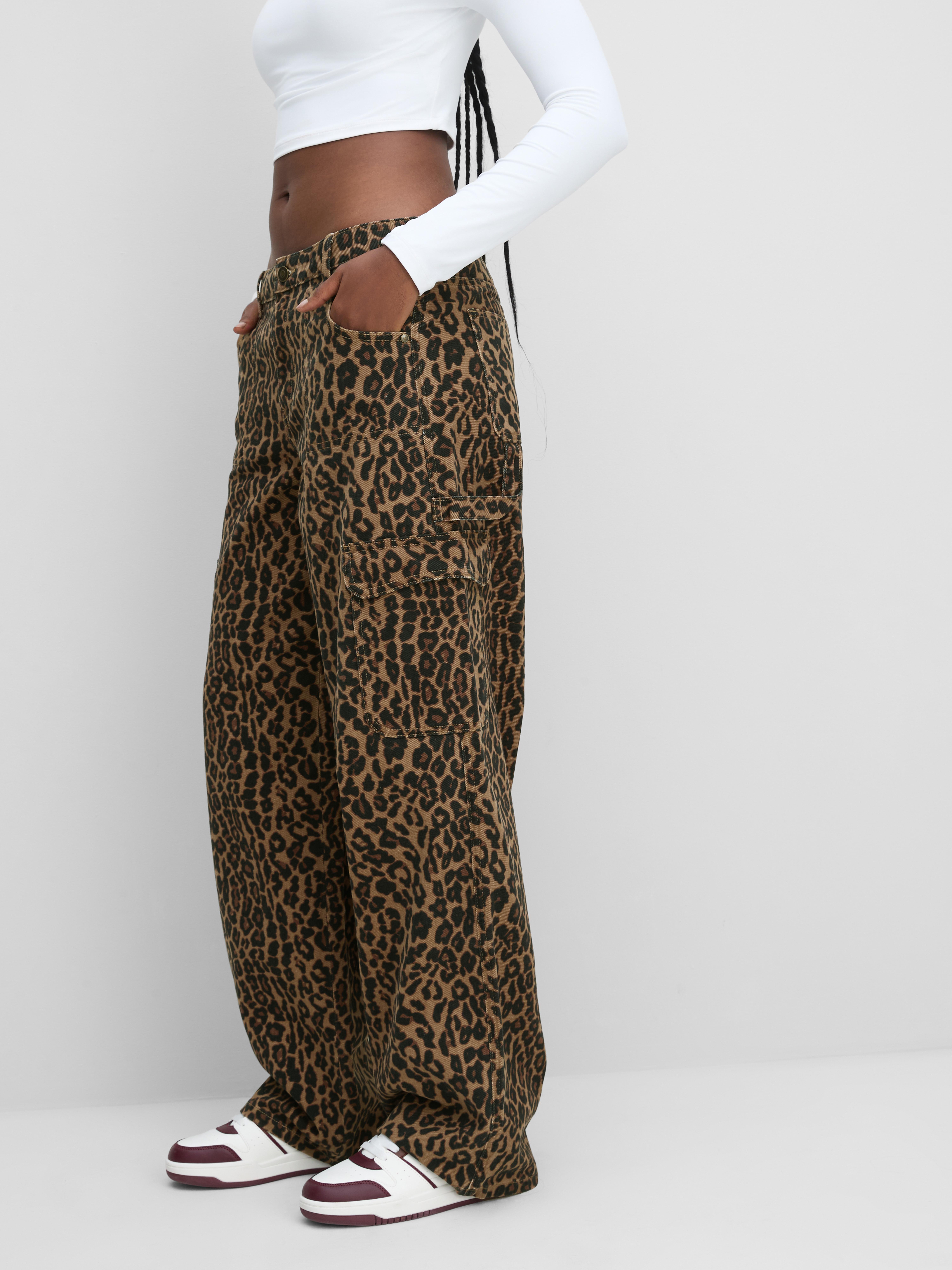 The Primark Scene | Jean large léopard denim - Marron - Femme | Primark