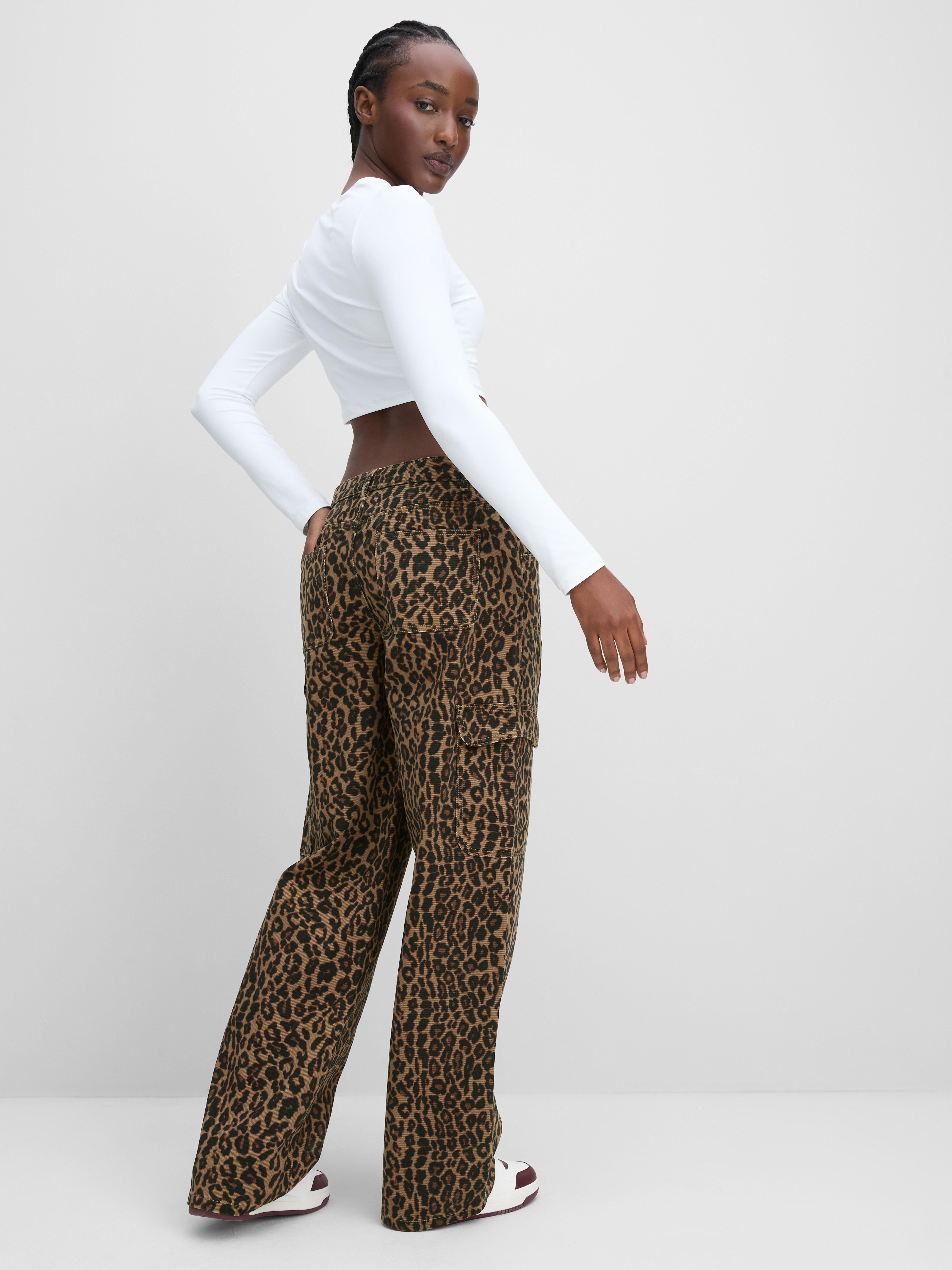 The Primark Scene | Cotton Denim Leopard Wide Leg Pants