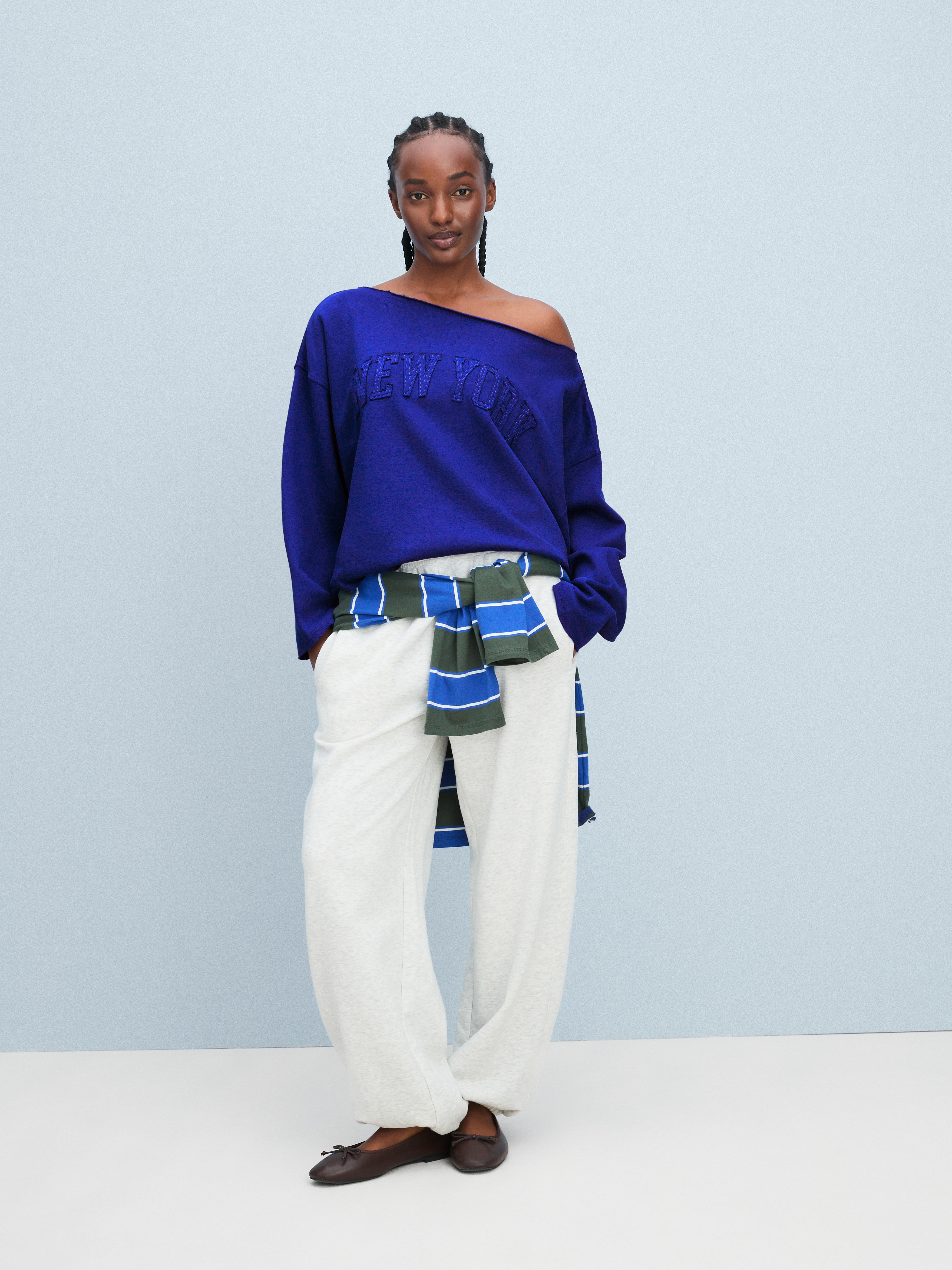 The Primark Scene | Cotton Rich Off Shoulder Appliqué Sweatshirt