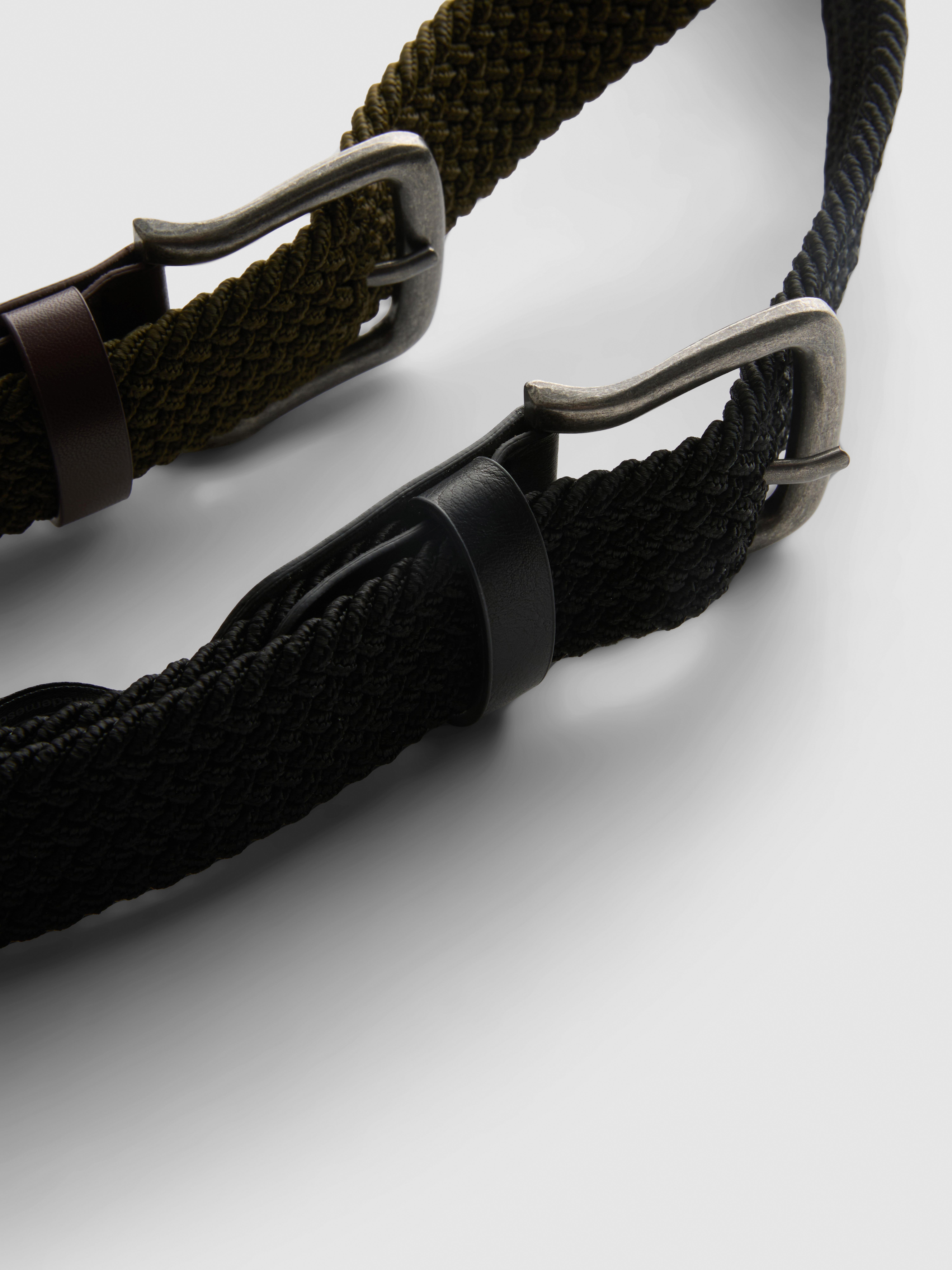 2pk Braided Pin Buckle Belts