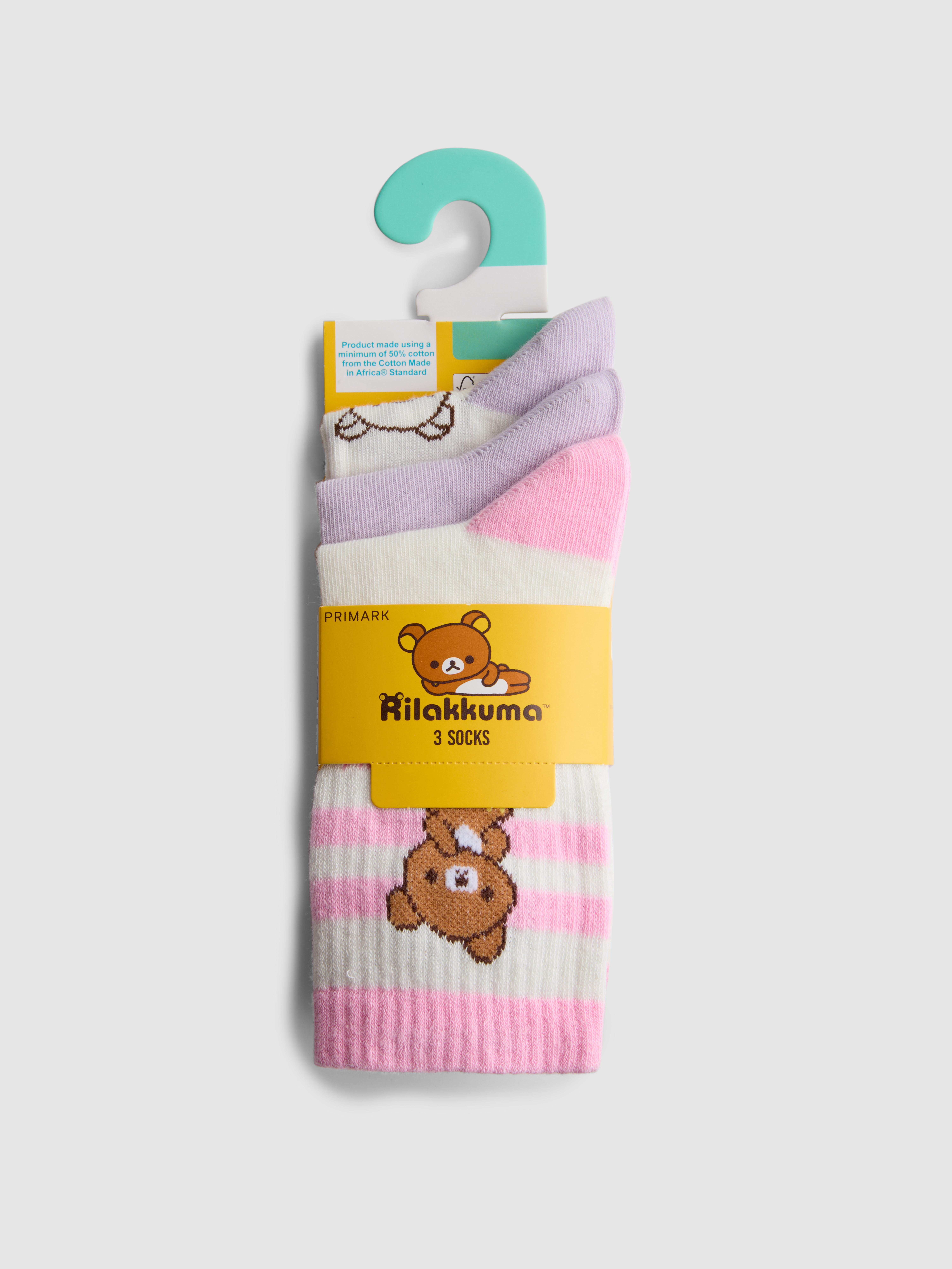 3pk Rilakkuma Ankle Socks