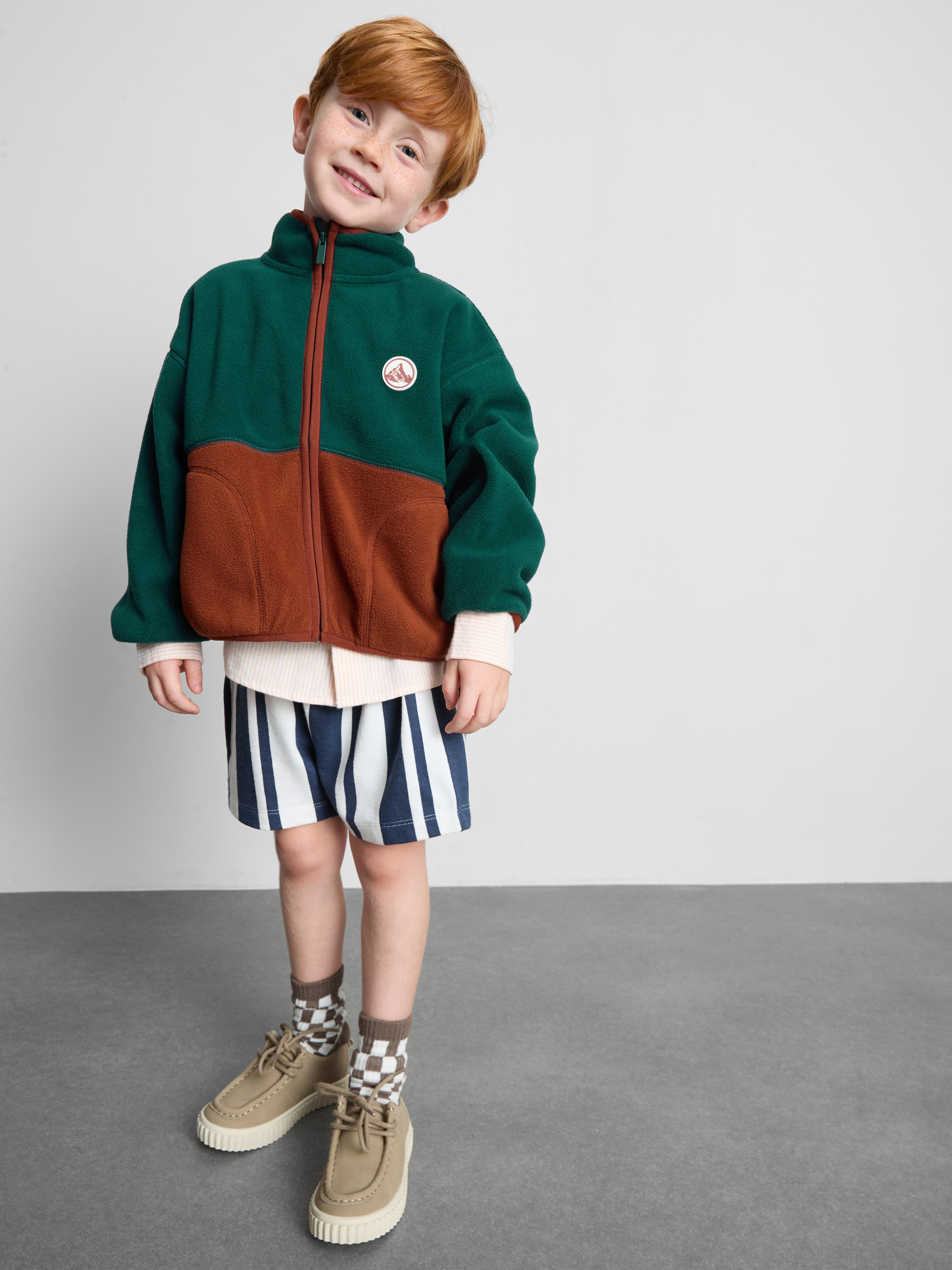 1-9yrs | Funnel Neck Zip-Up Fleece