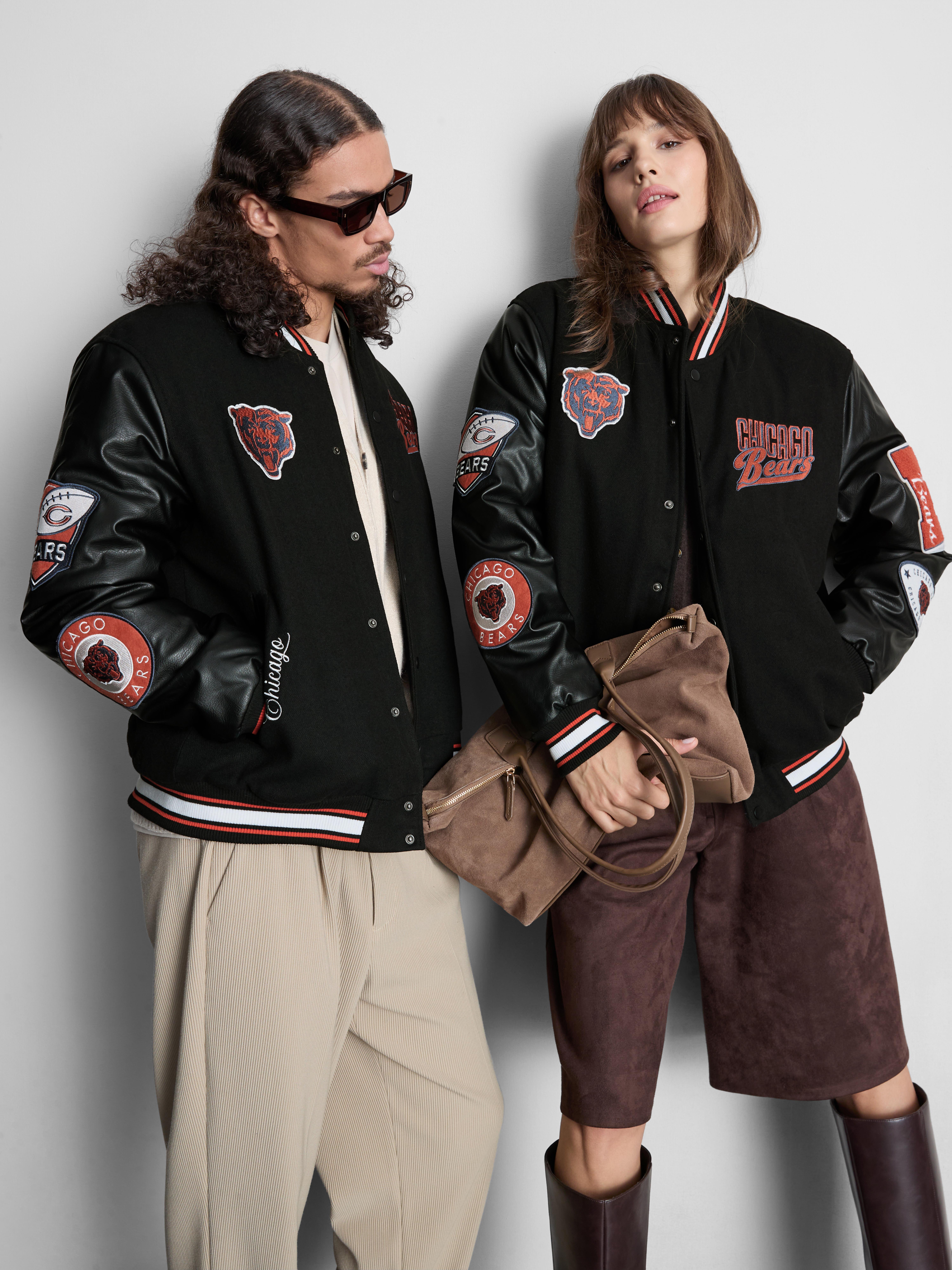 NFL Chicago Bears Patch Varsity Jacket