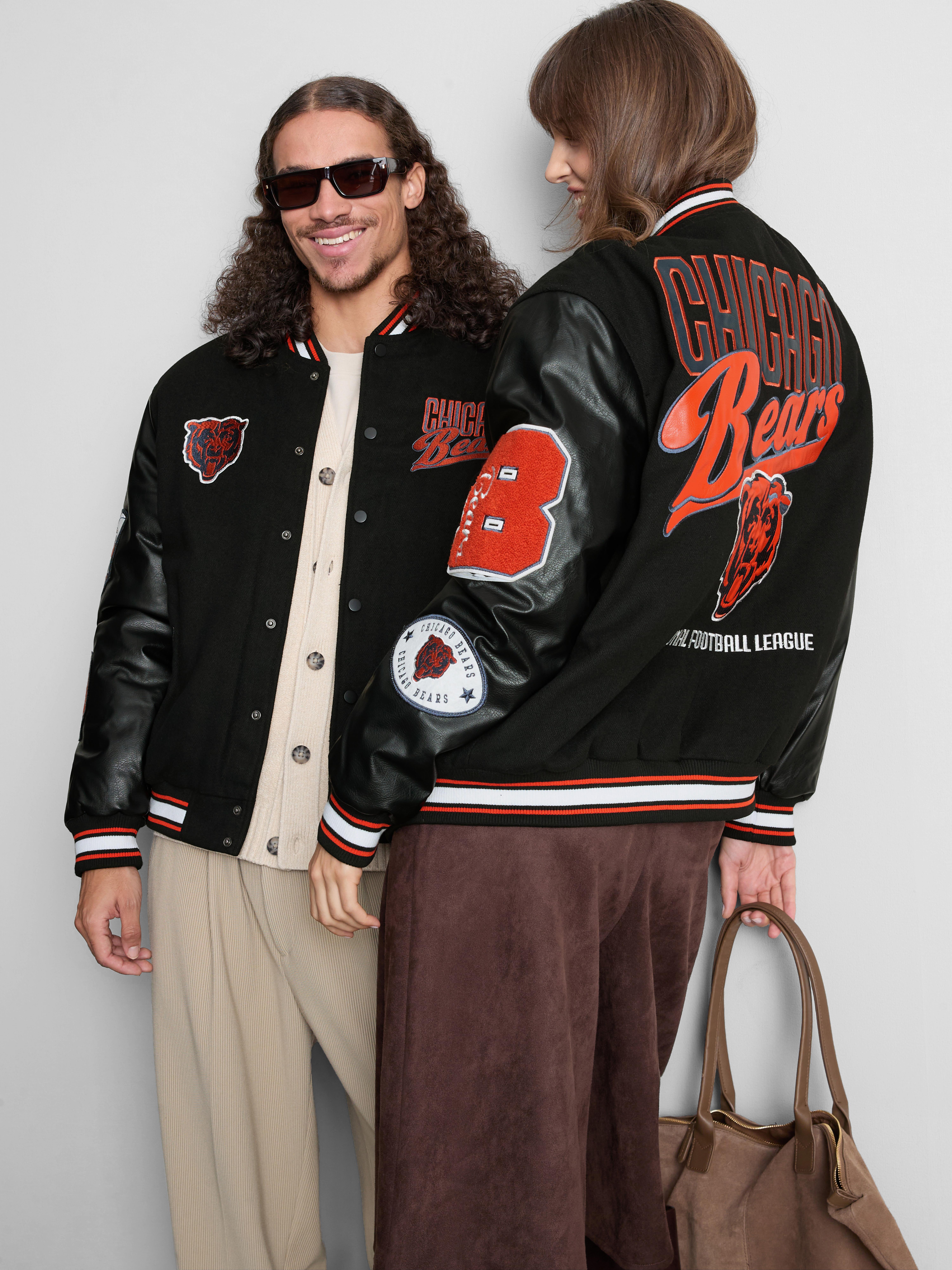 NFL Chicago Bears Patch Varsity Jacket