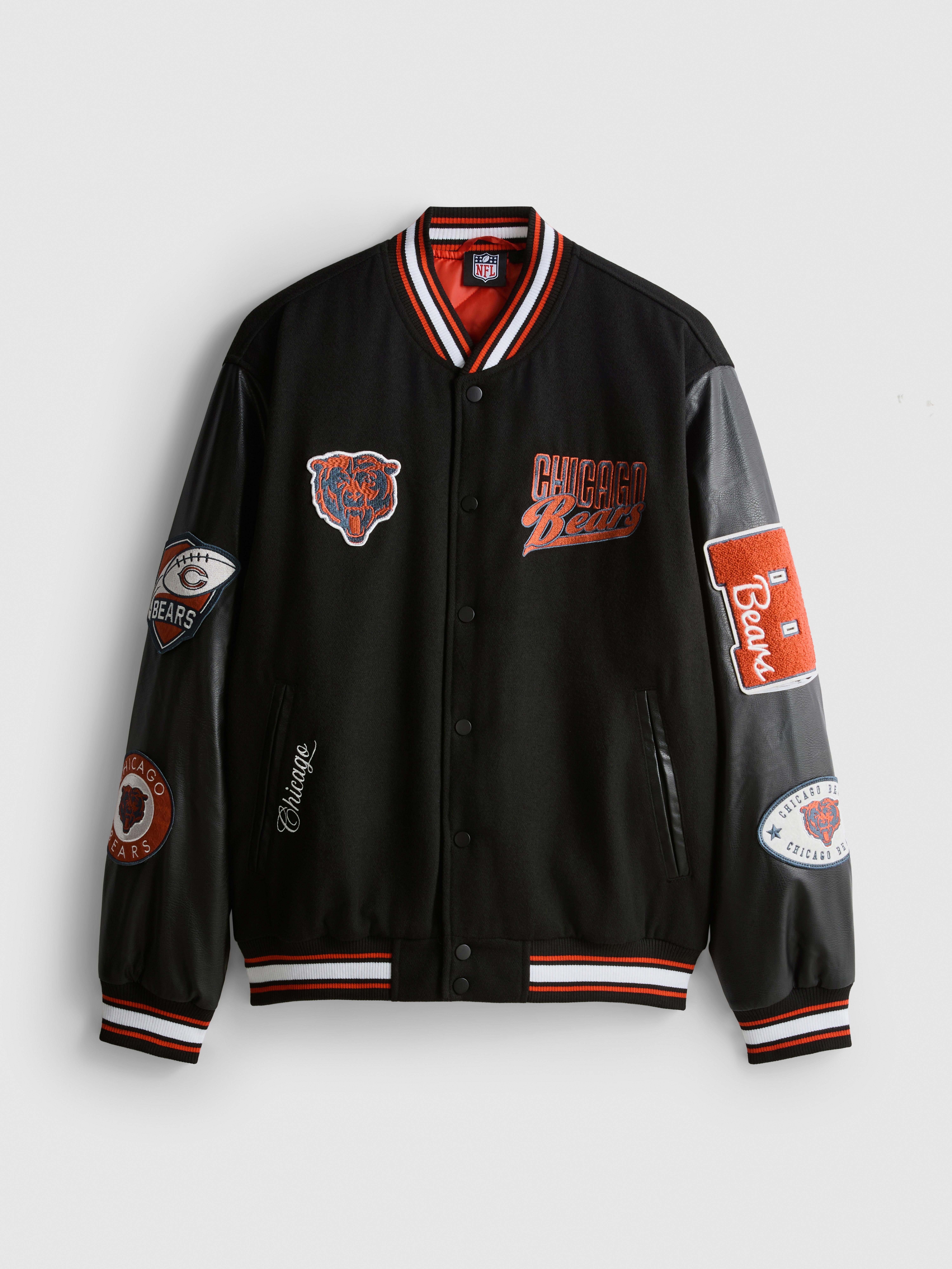 NFL Chicago Bears Patch Varsity Jacket