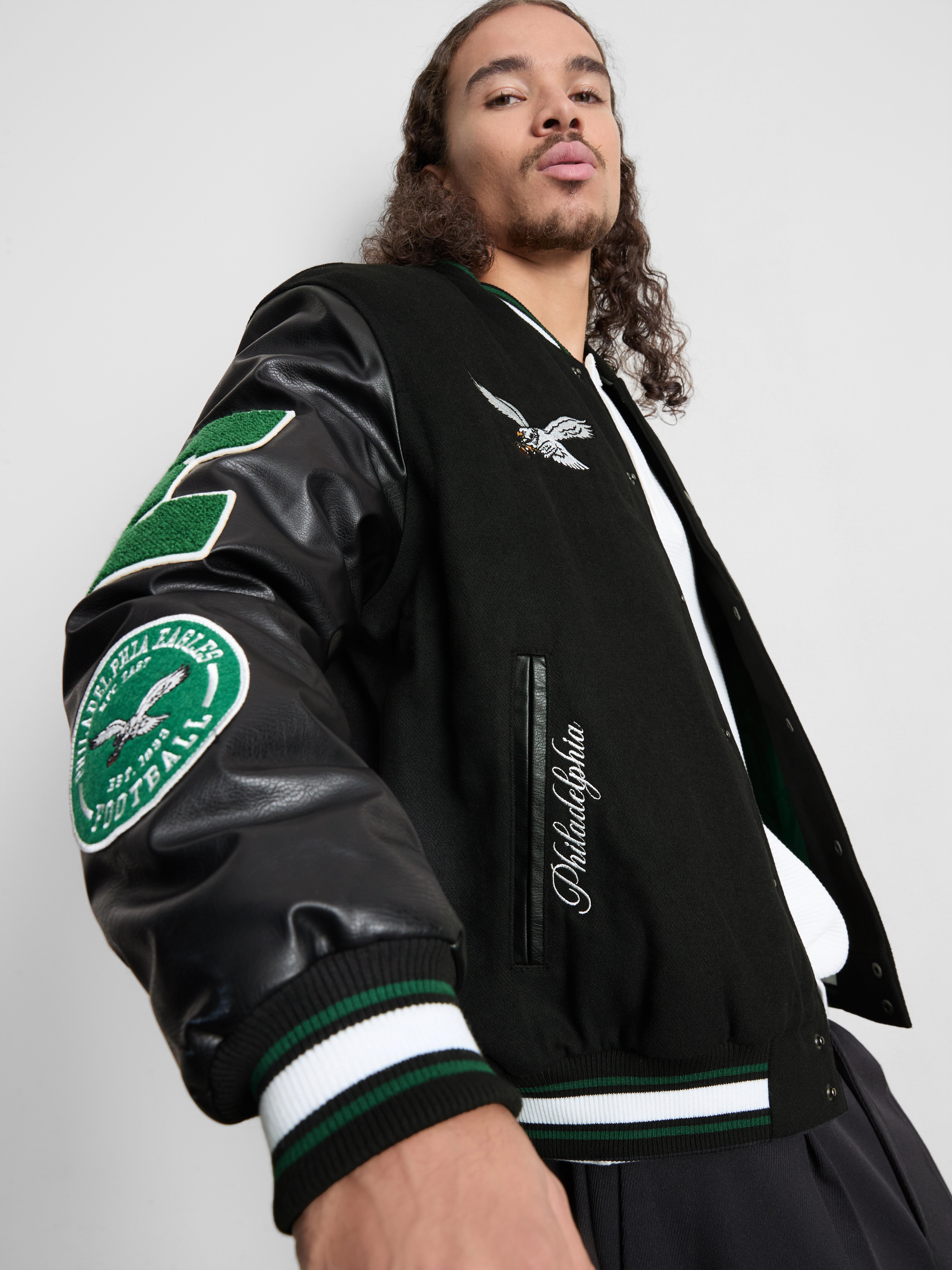 NFL Philadelphia Eagles Patch Varsity Jacket