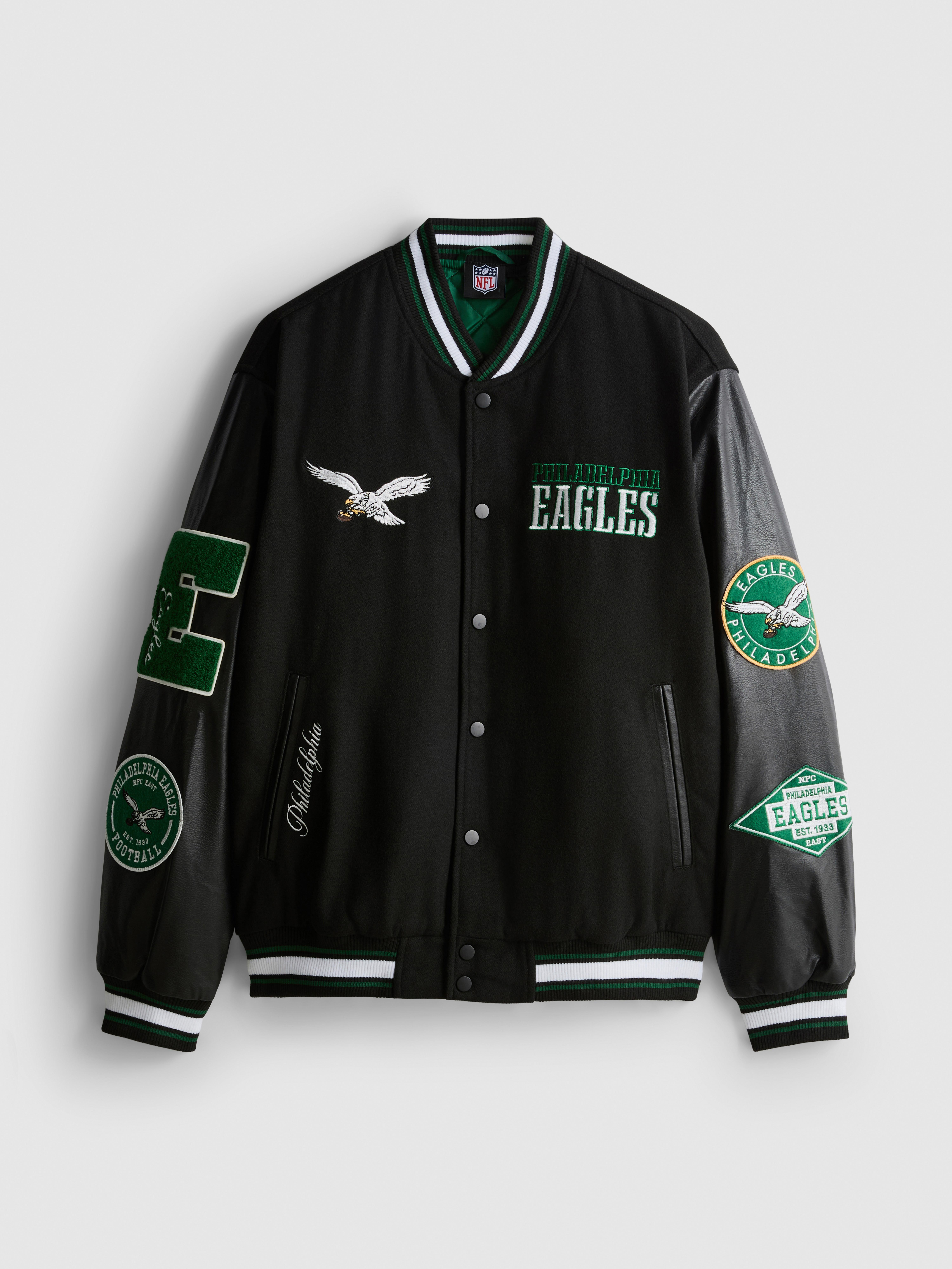 NFL Philadelphia Eagles Patch Varsity Jacket