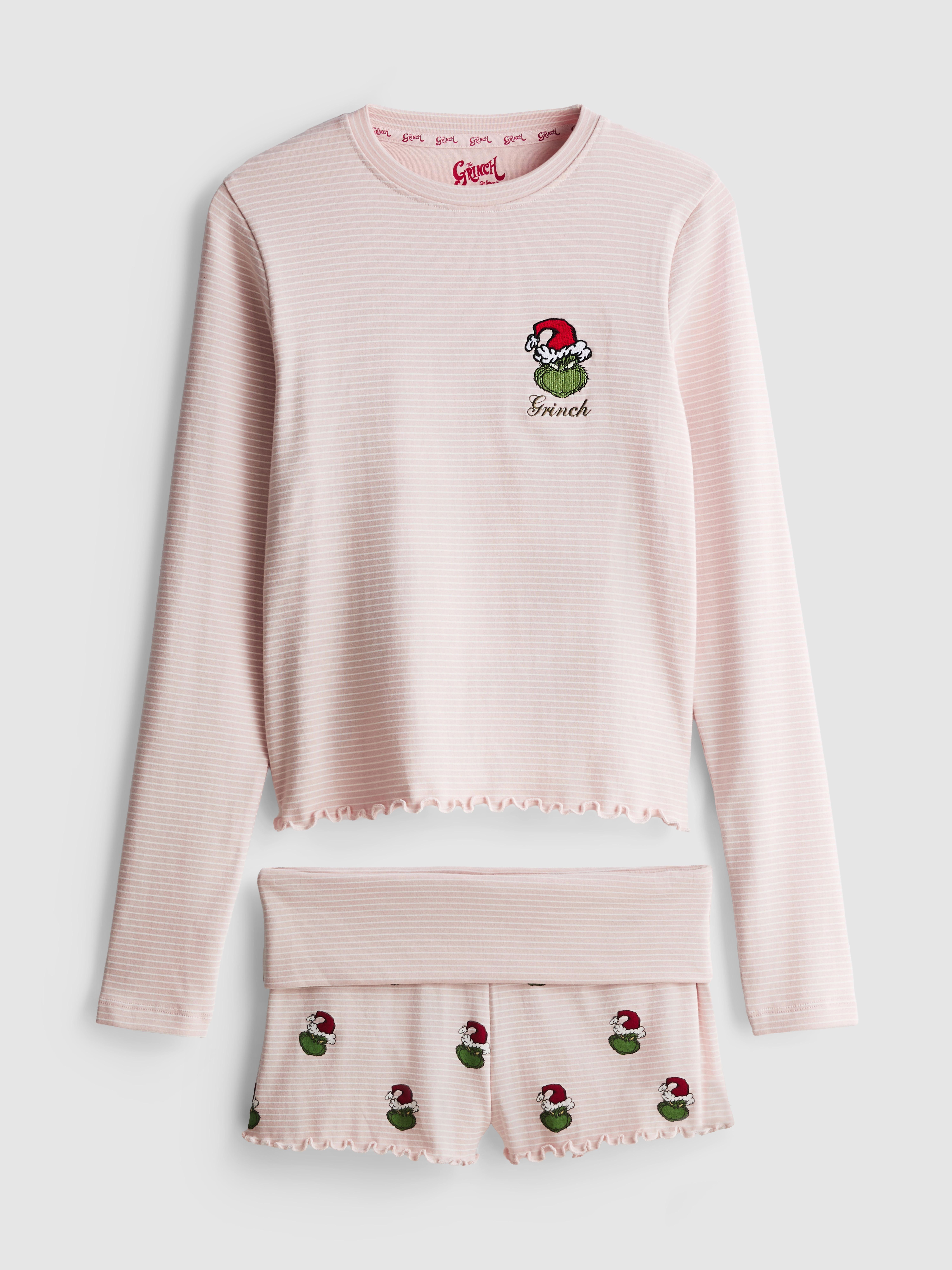 The Grinch Christmas Long Sleeve Shorty Pajamas