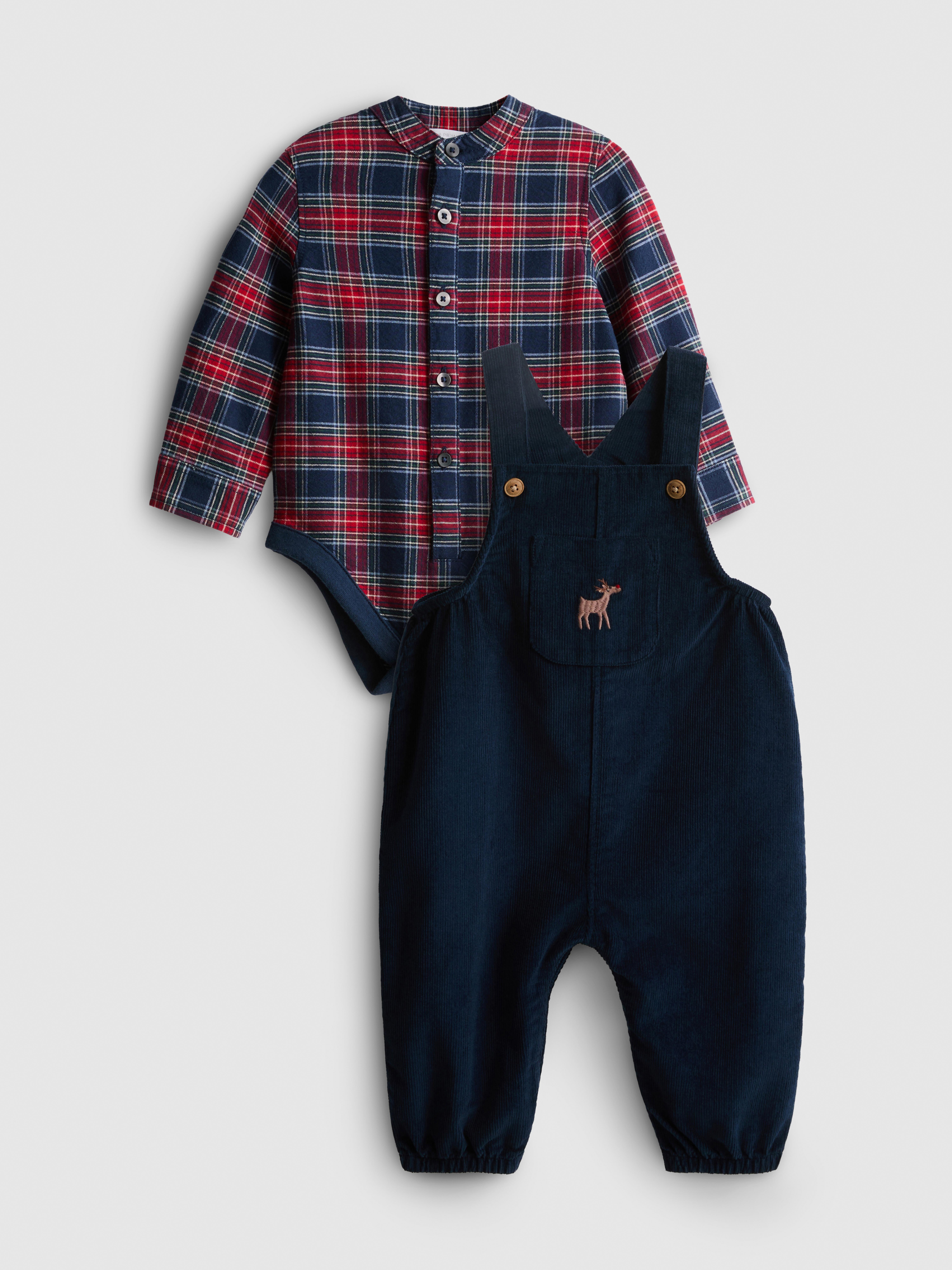 Baby Boys Navy 0-18mths | The Edit Pure Cotton Check Bodysuit and ...