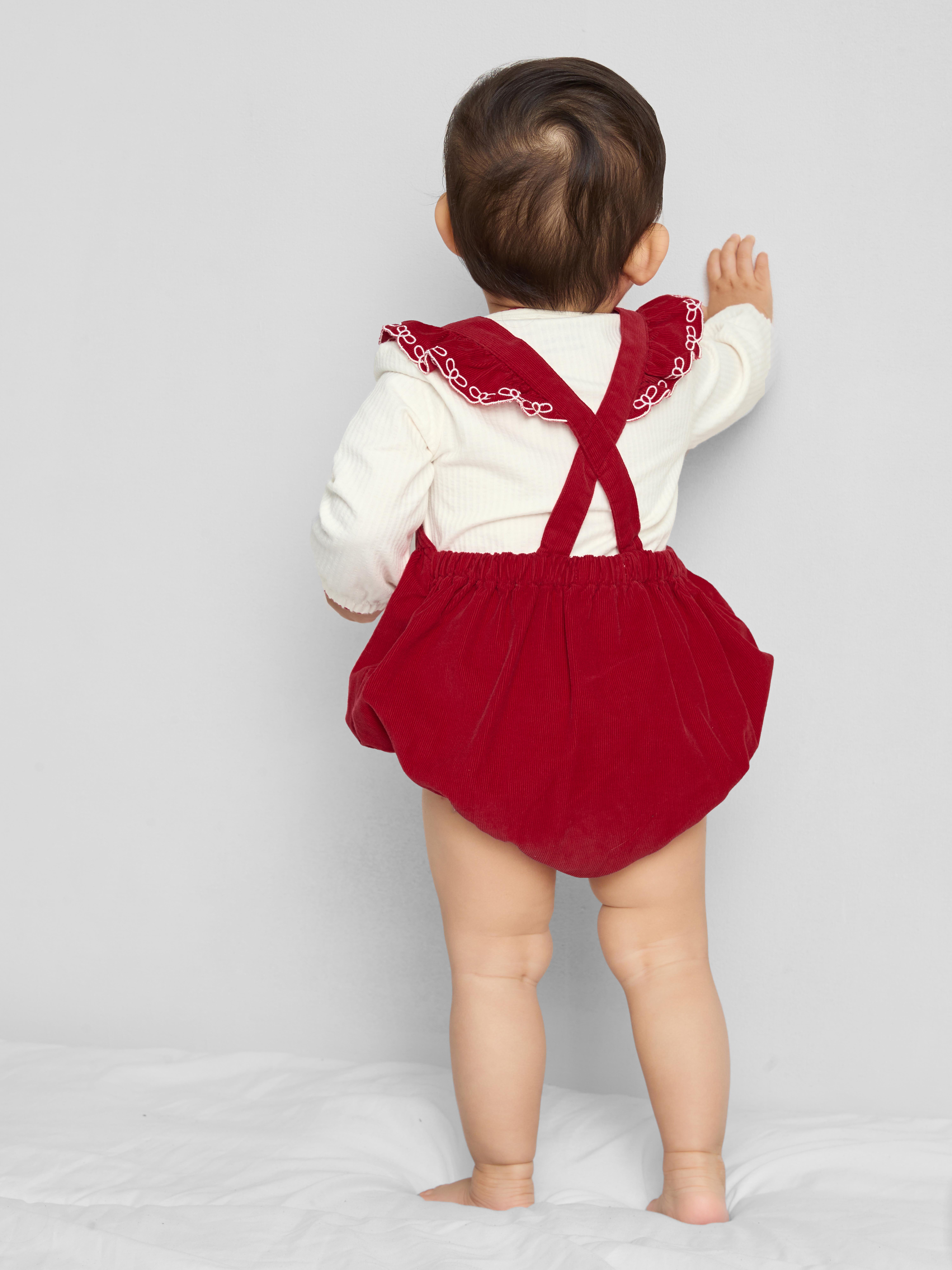 0-18mths | Bodysuit and Corduroy Overalls Set