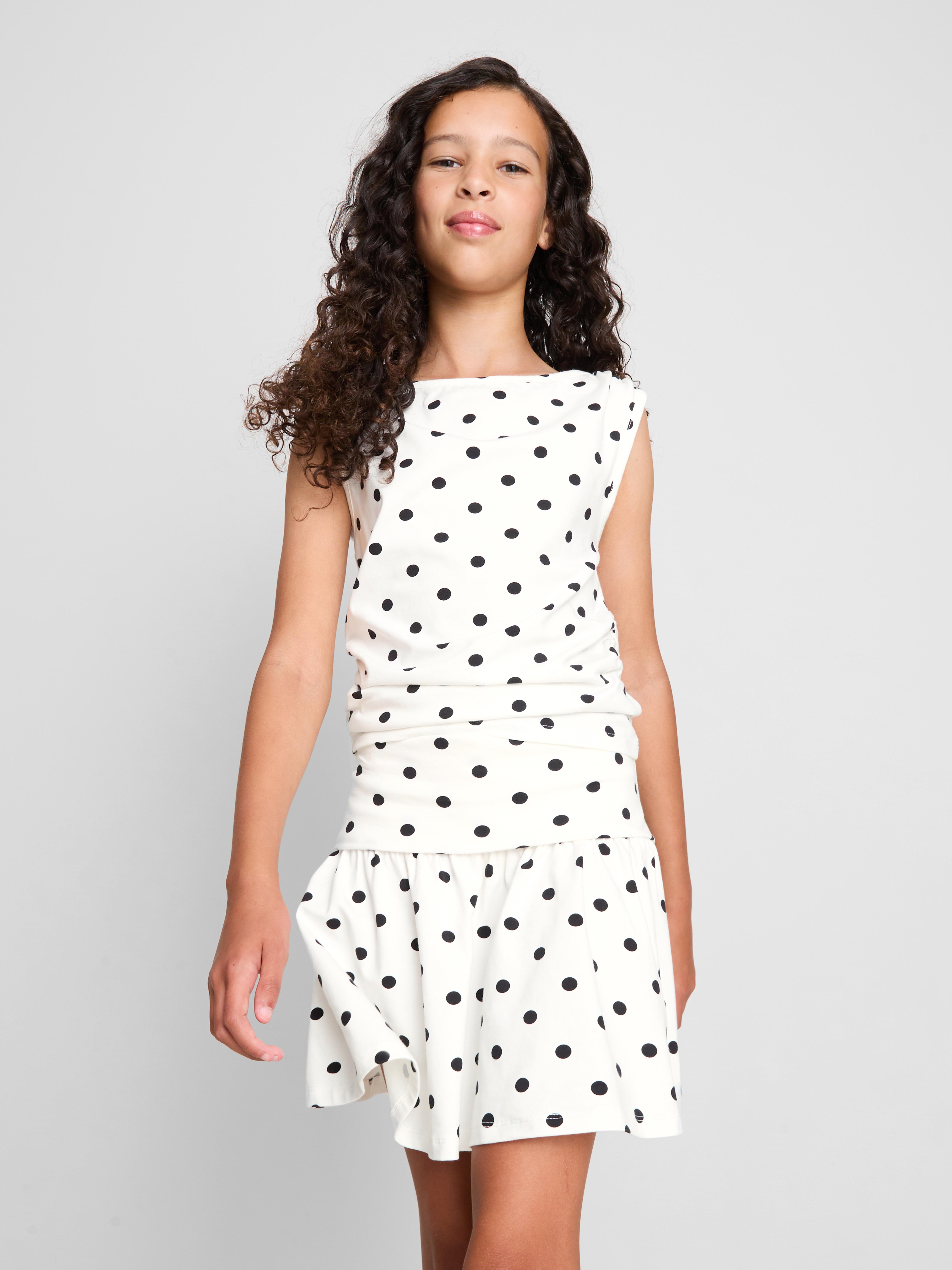 primark white polka dot dress     
