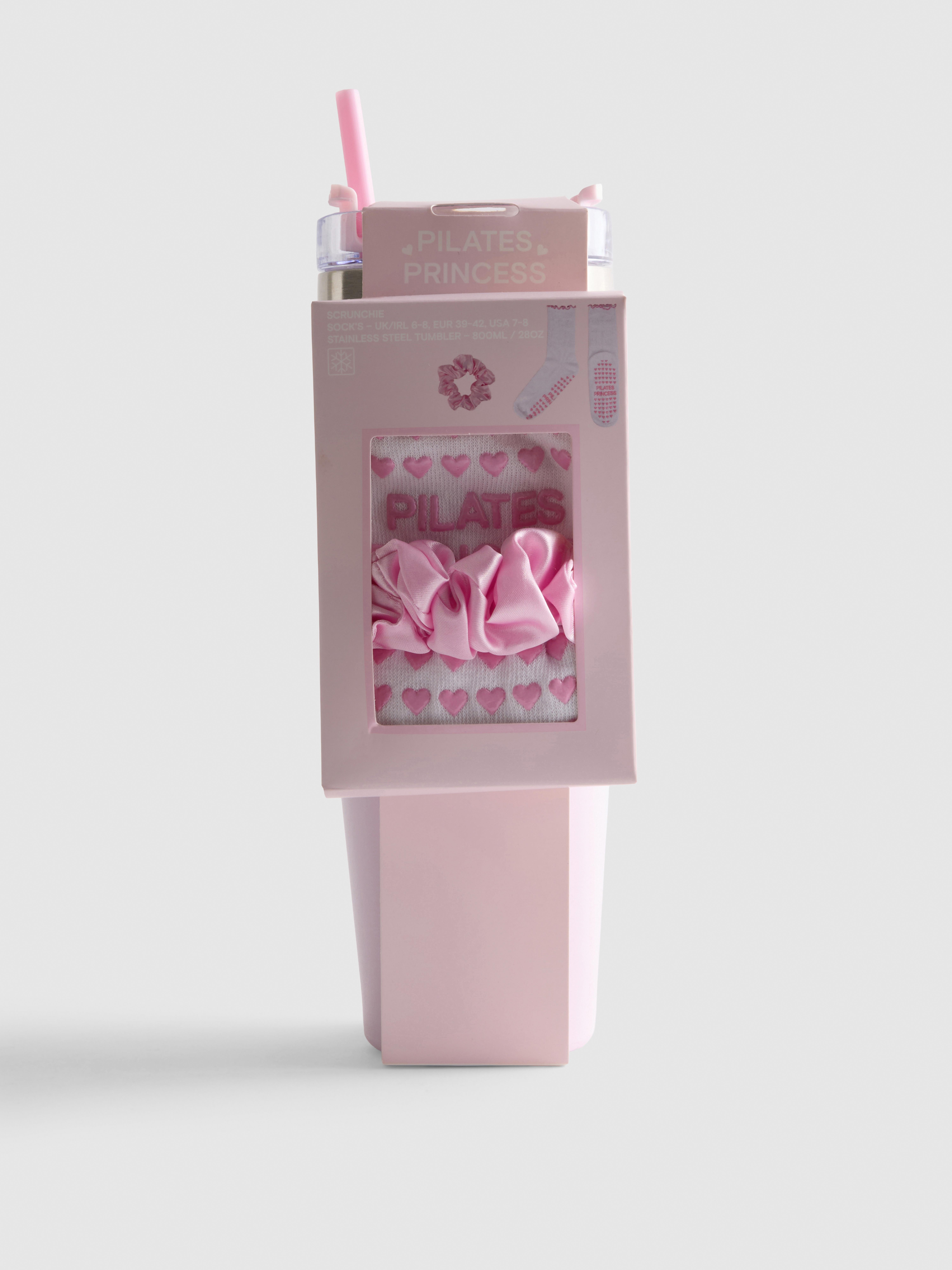 Set cu pahare, șosete și elastic de păr Pilates Princess