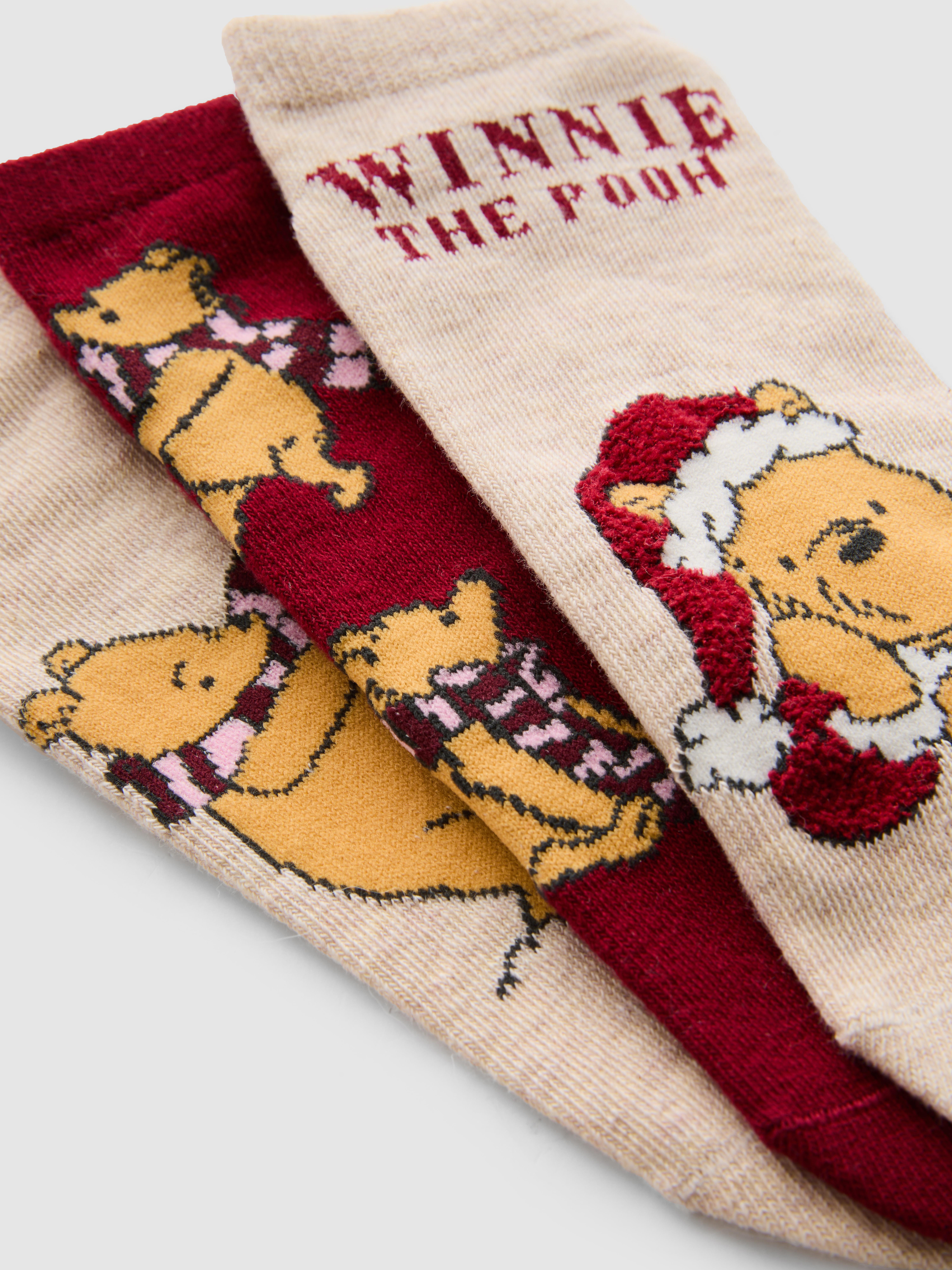 Disney's Winnie the Pooh Christmas Pure Cotton Ankle Socks