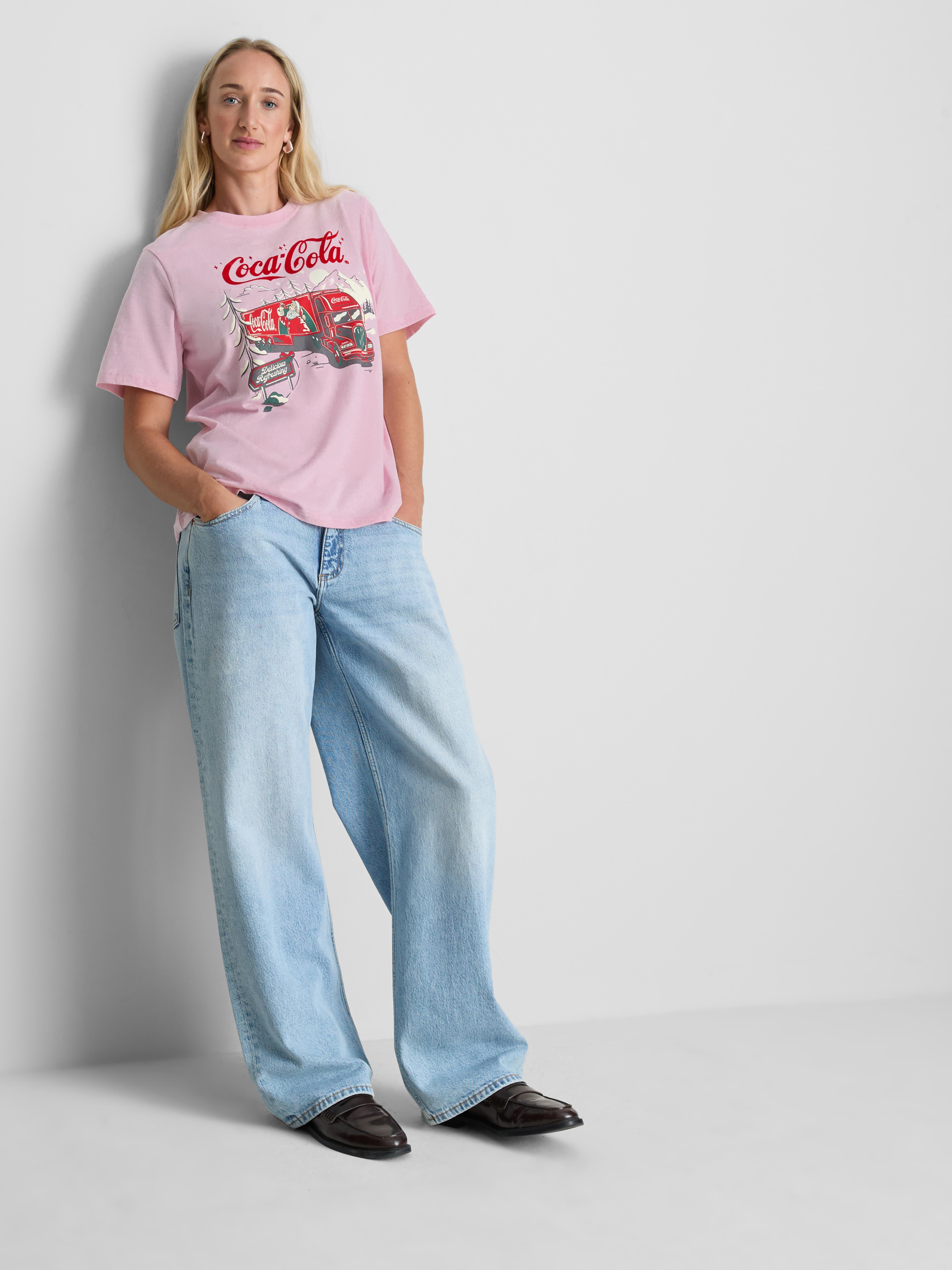 Coca Cola Pure Cotton Christmas Graphic Tee